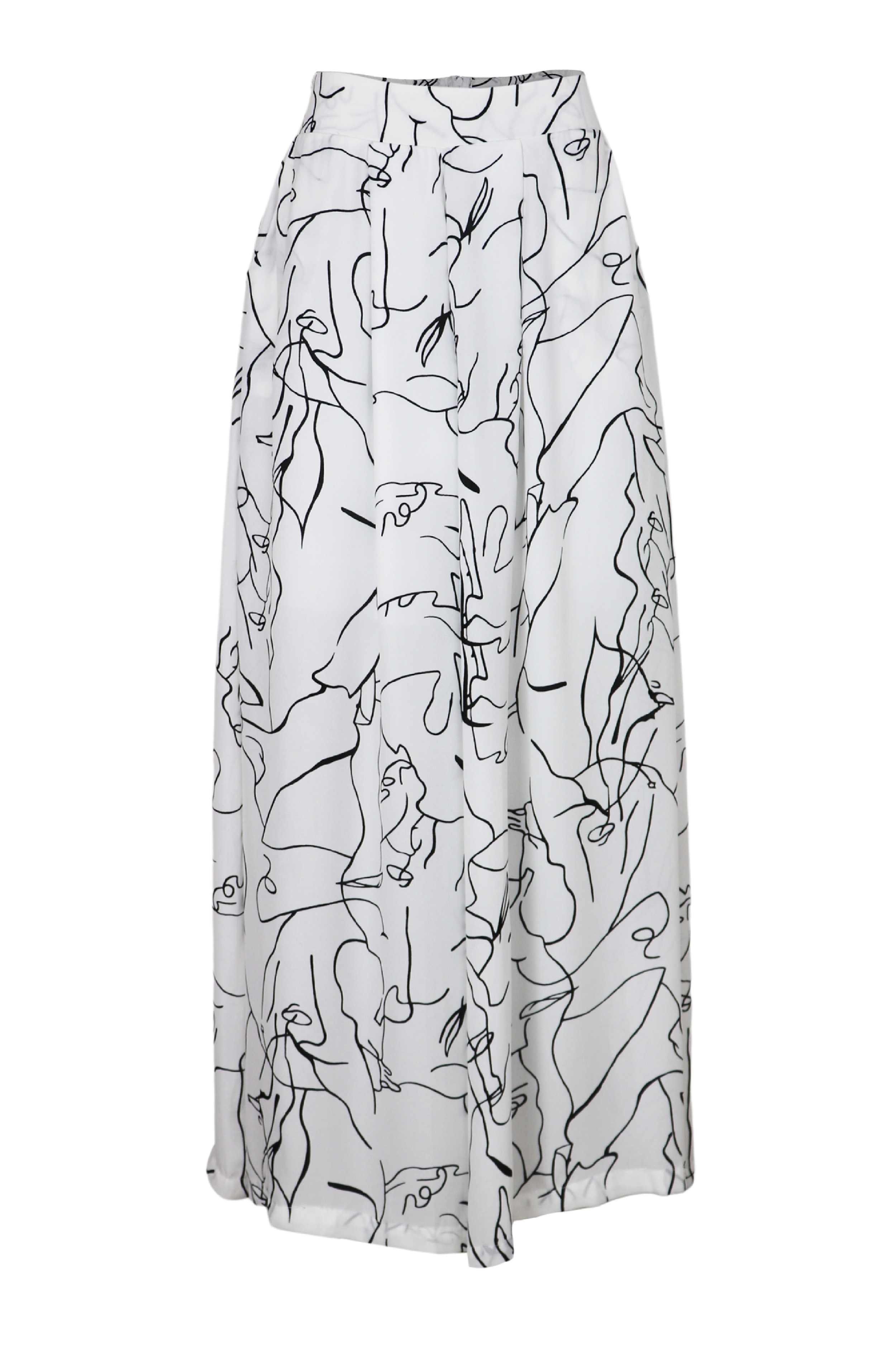 Pantalón Palazzo  Estampado Caras