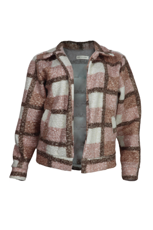 Chaqueta leñadora corta color rosa