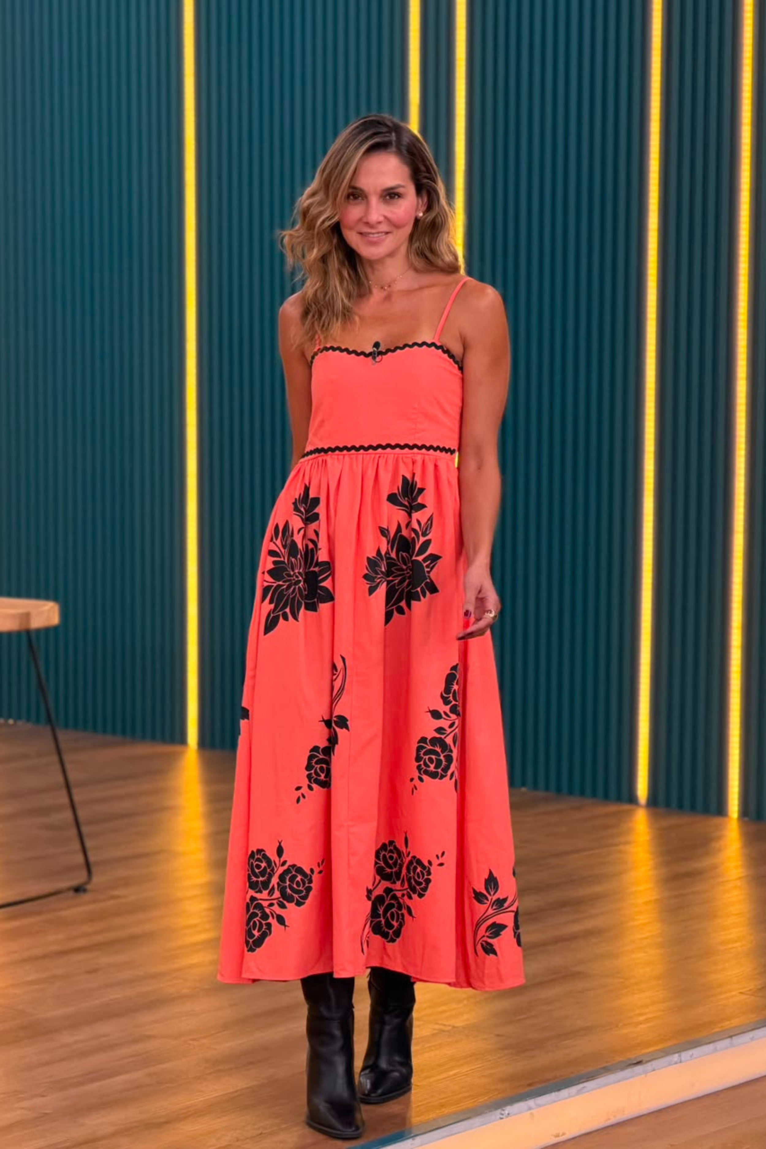 PTJ11911000 vestido naranjan con tiras