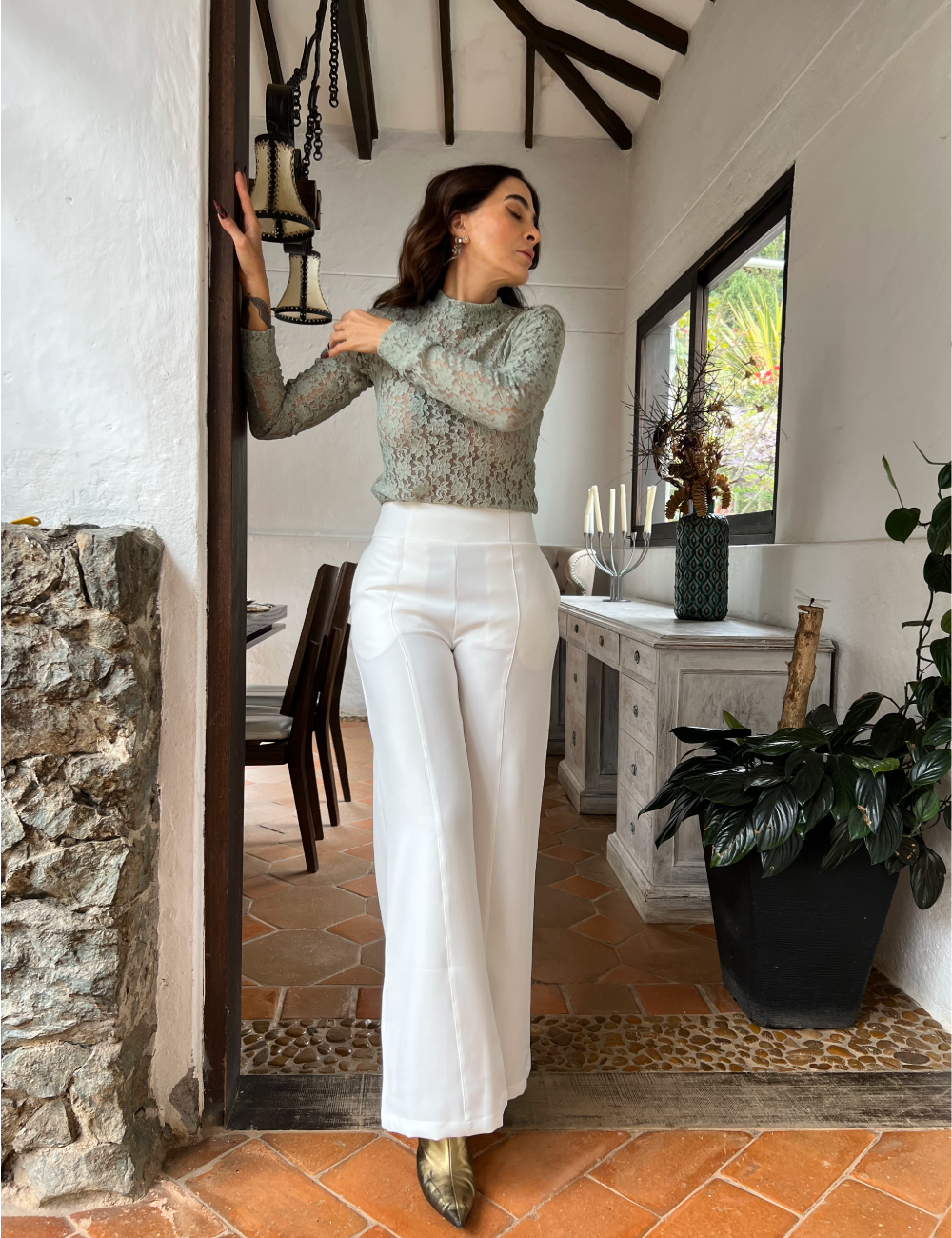 Blusa encaje Medianoche Jeans Blouses