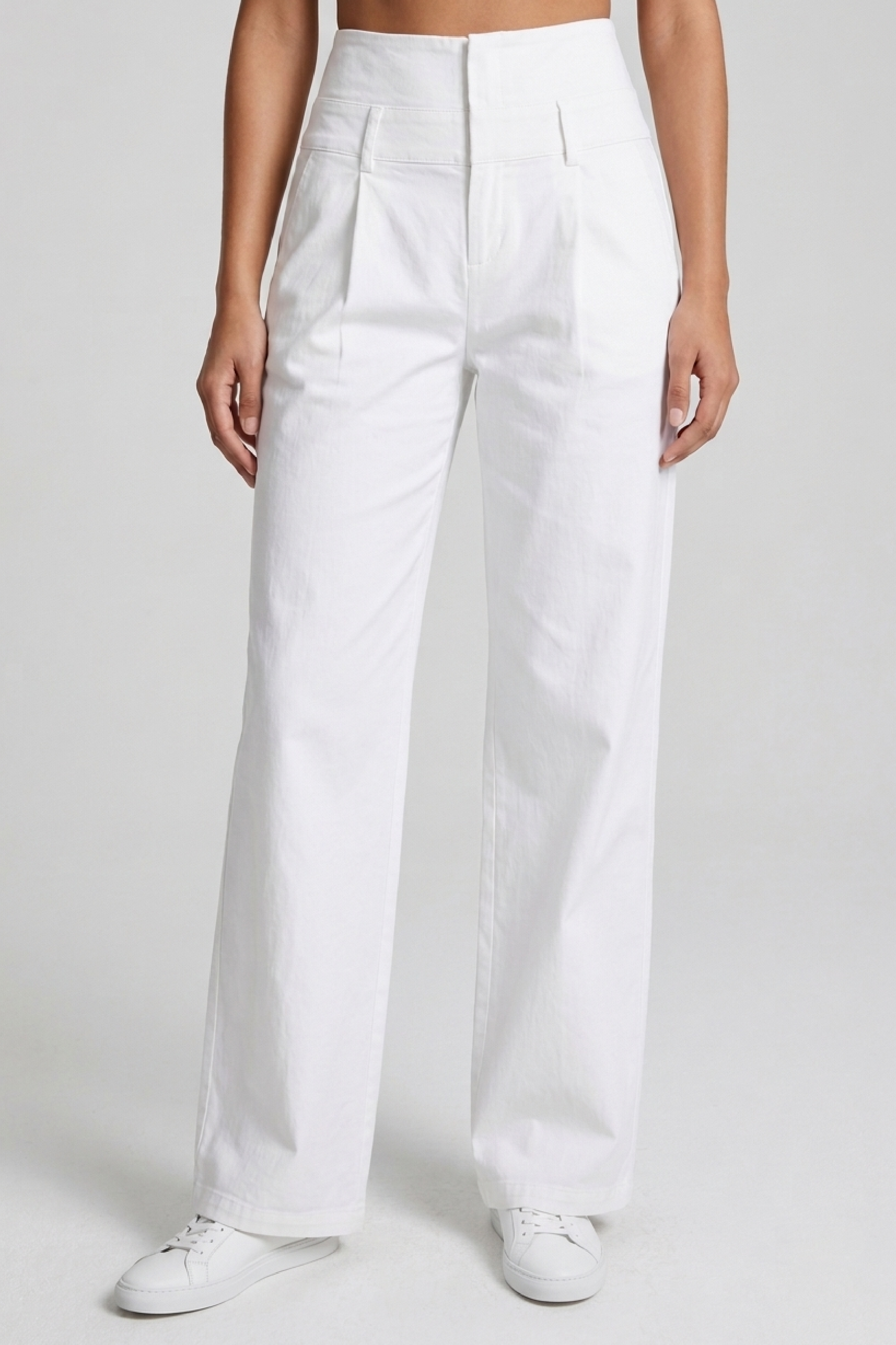 PTJ130111 pantalón blanco doble pretina 