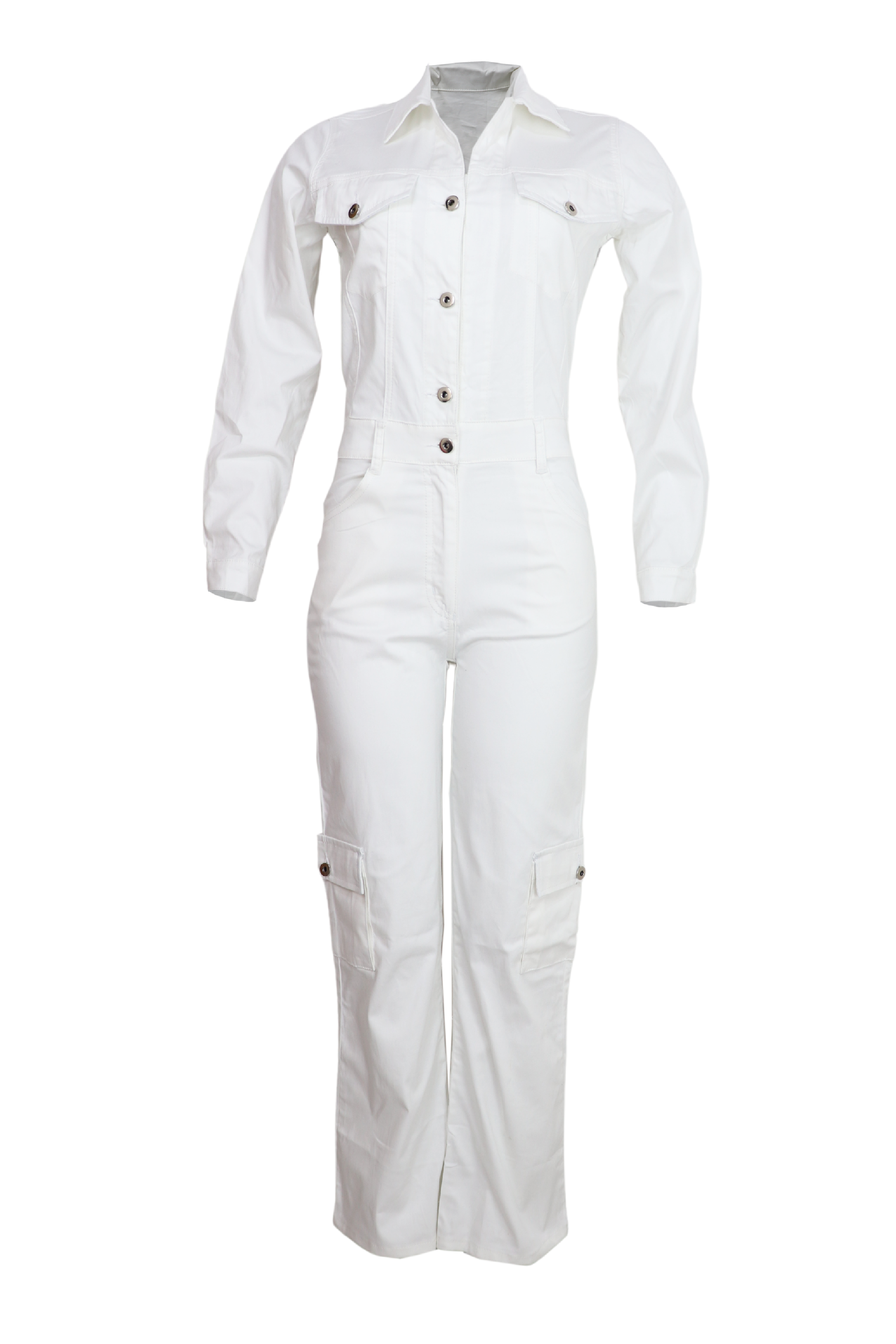 Enterizo hayley 2 con botones grandes color blanco
