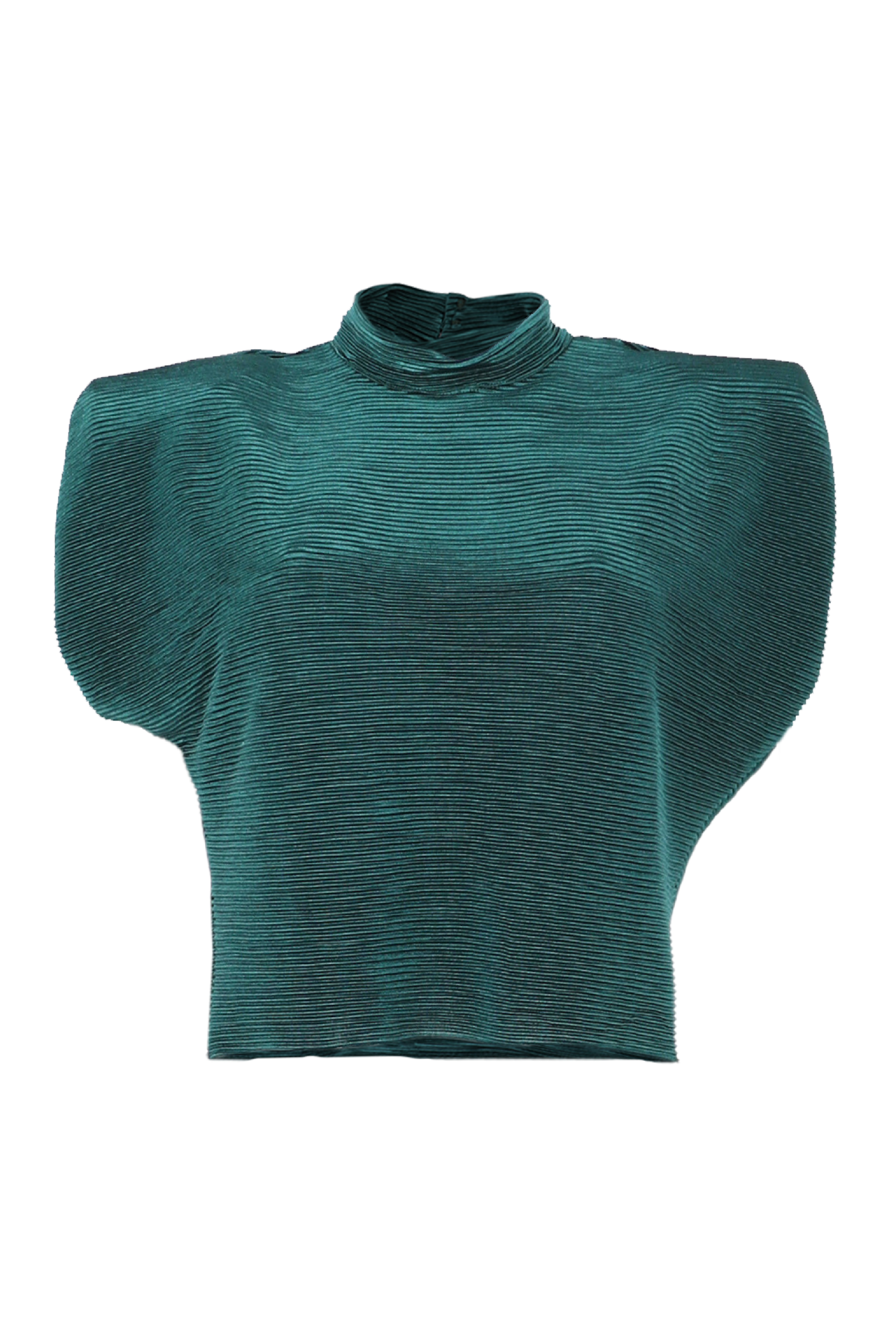 PTJ132612 Blusa con hombreras Danna VERDE BOTELLA