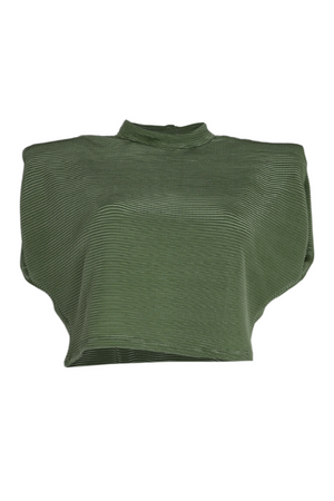 PTJ132612 Blusa con hombreras Danna-VERDE MANZANA