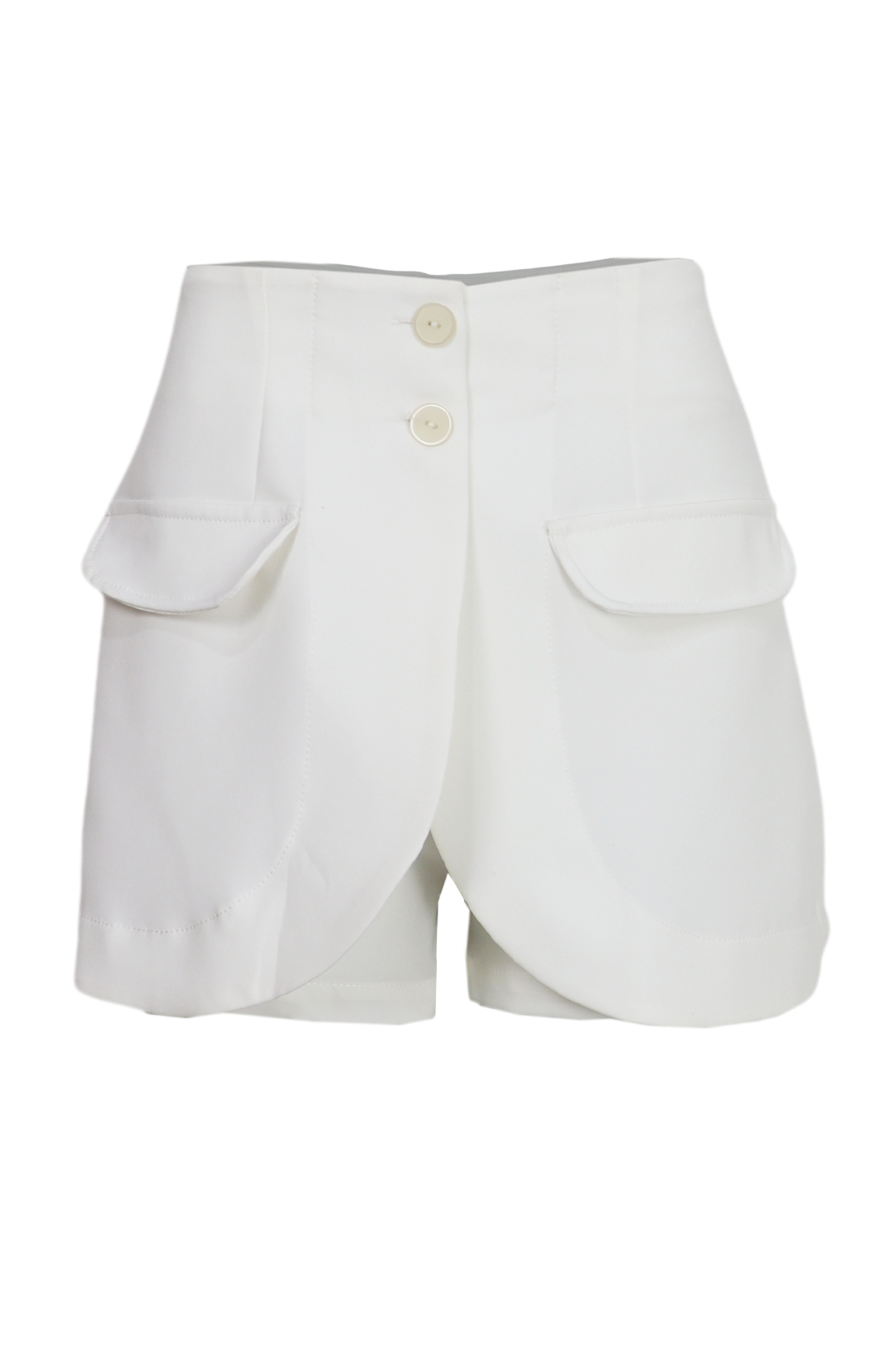 Falda Short con bolsillos color Beige