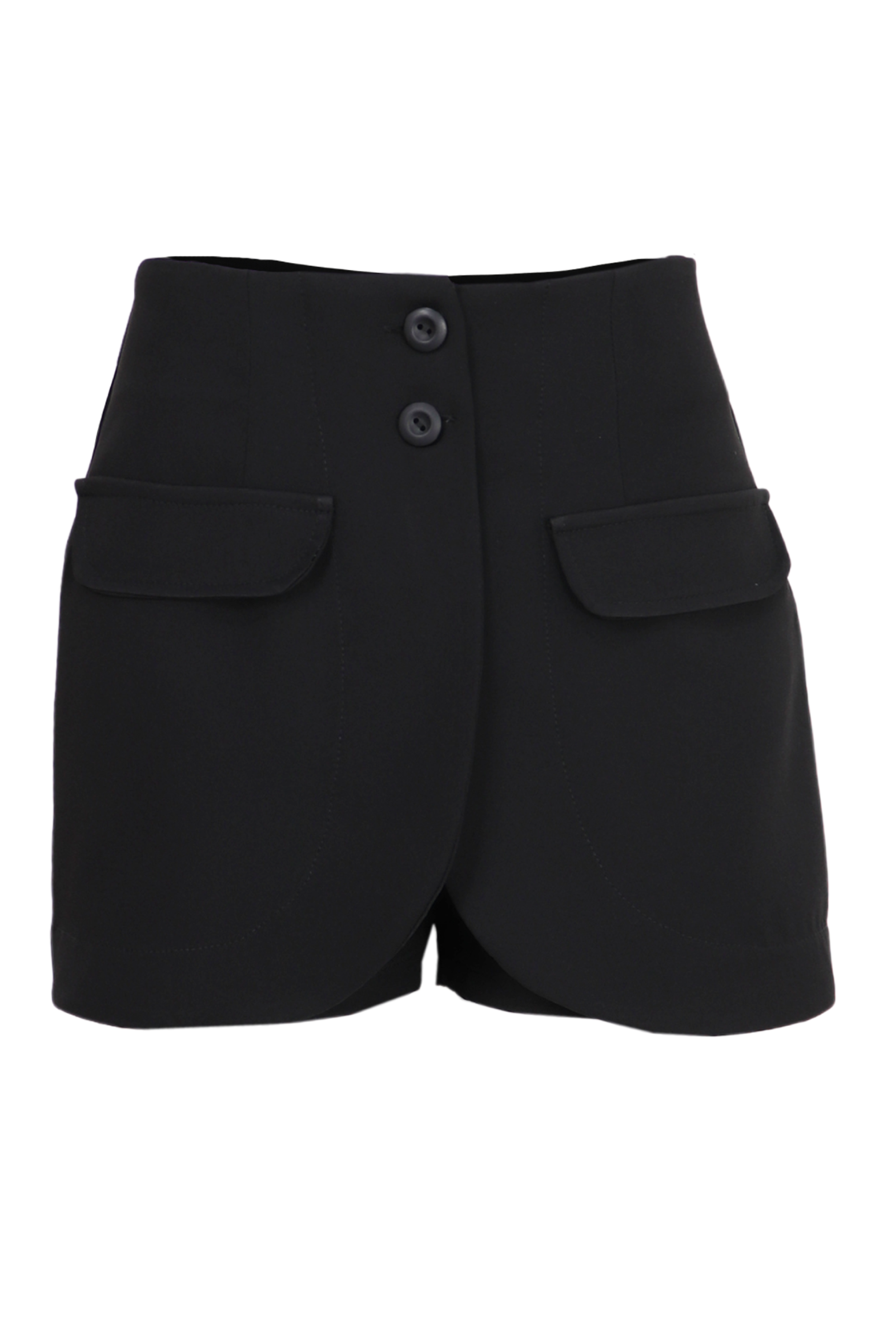 Falda Short con bolsillos color negro 