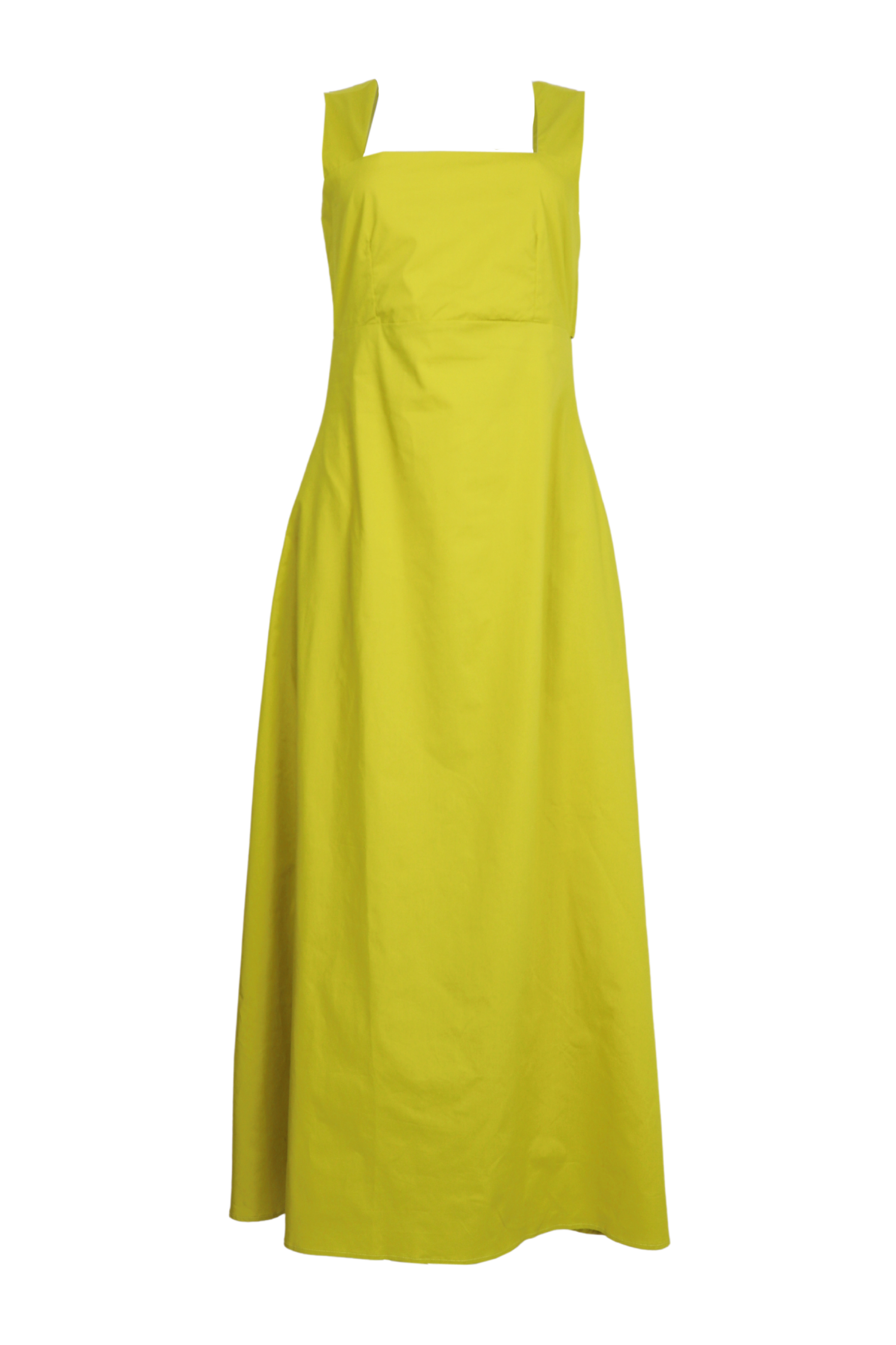 vestido largo con resorte en la espalda Amelie color verde