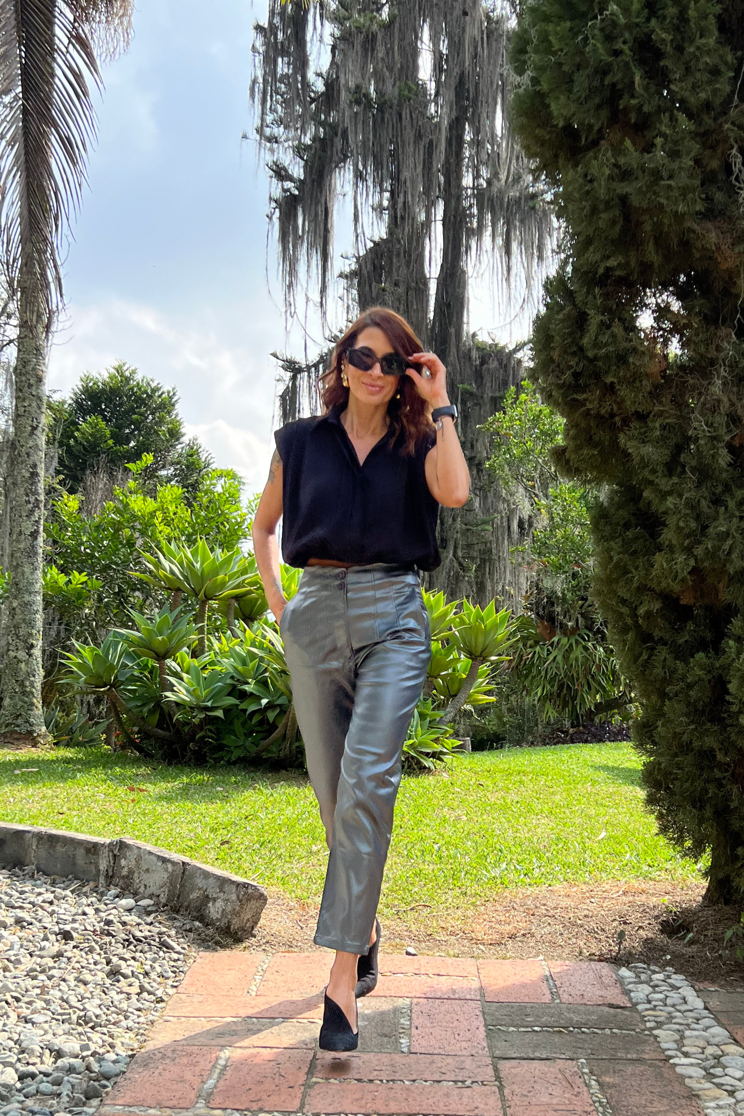 Hermosa blusa con escote en V