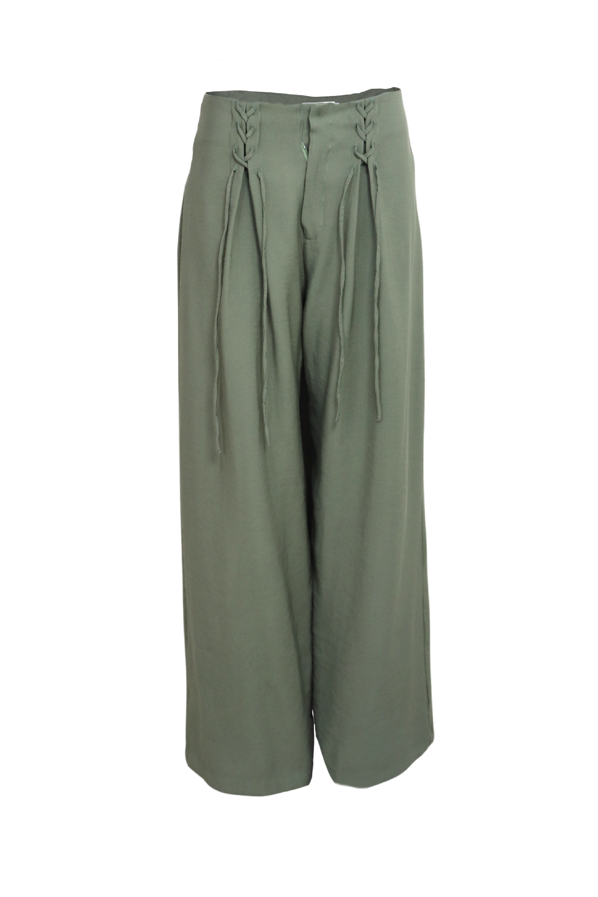 PTJ1433 pantalón con lazos color verde