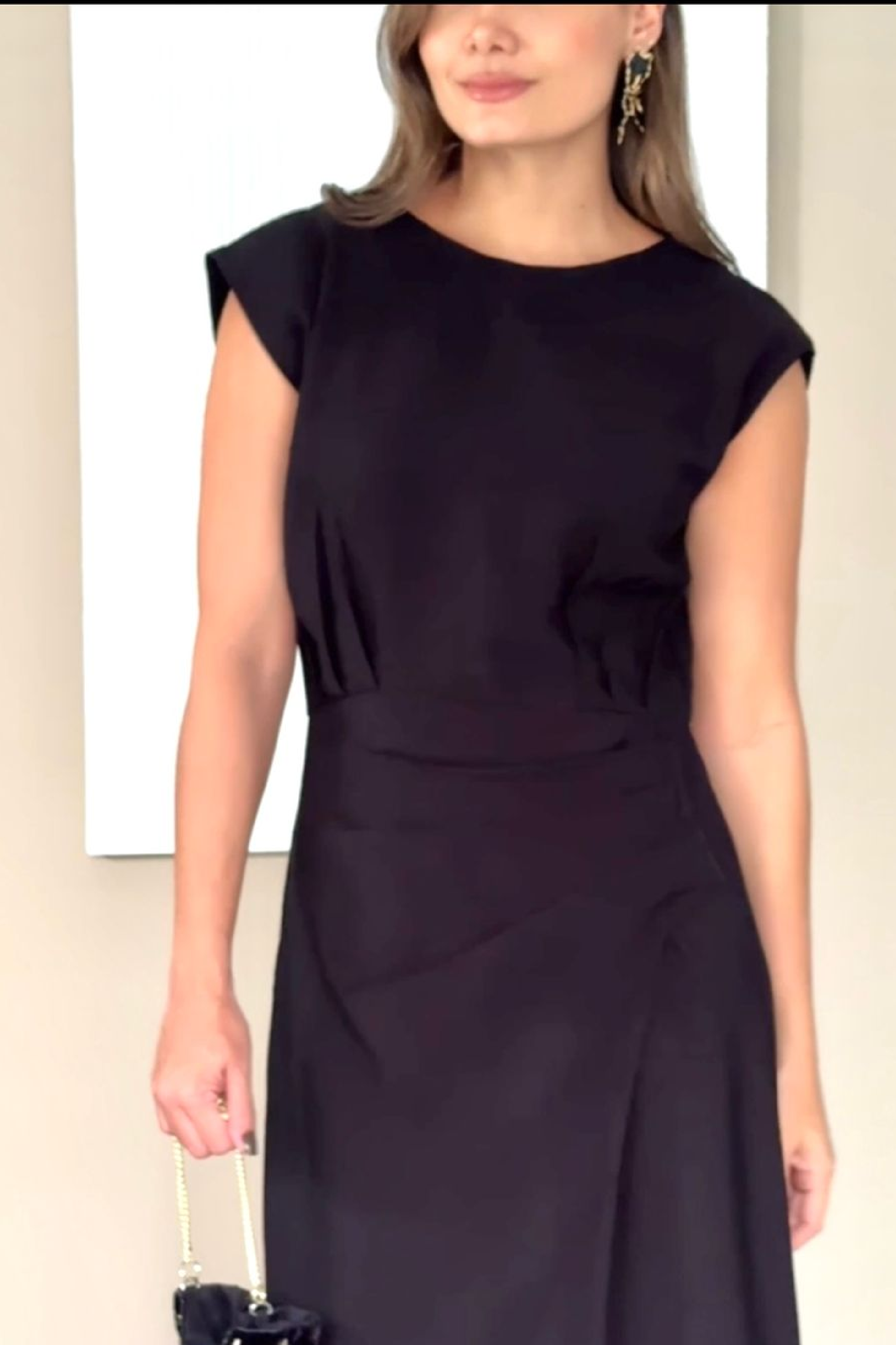 PTJ143730 vestido con recogido en la cintura 