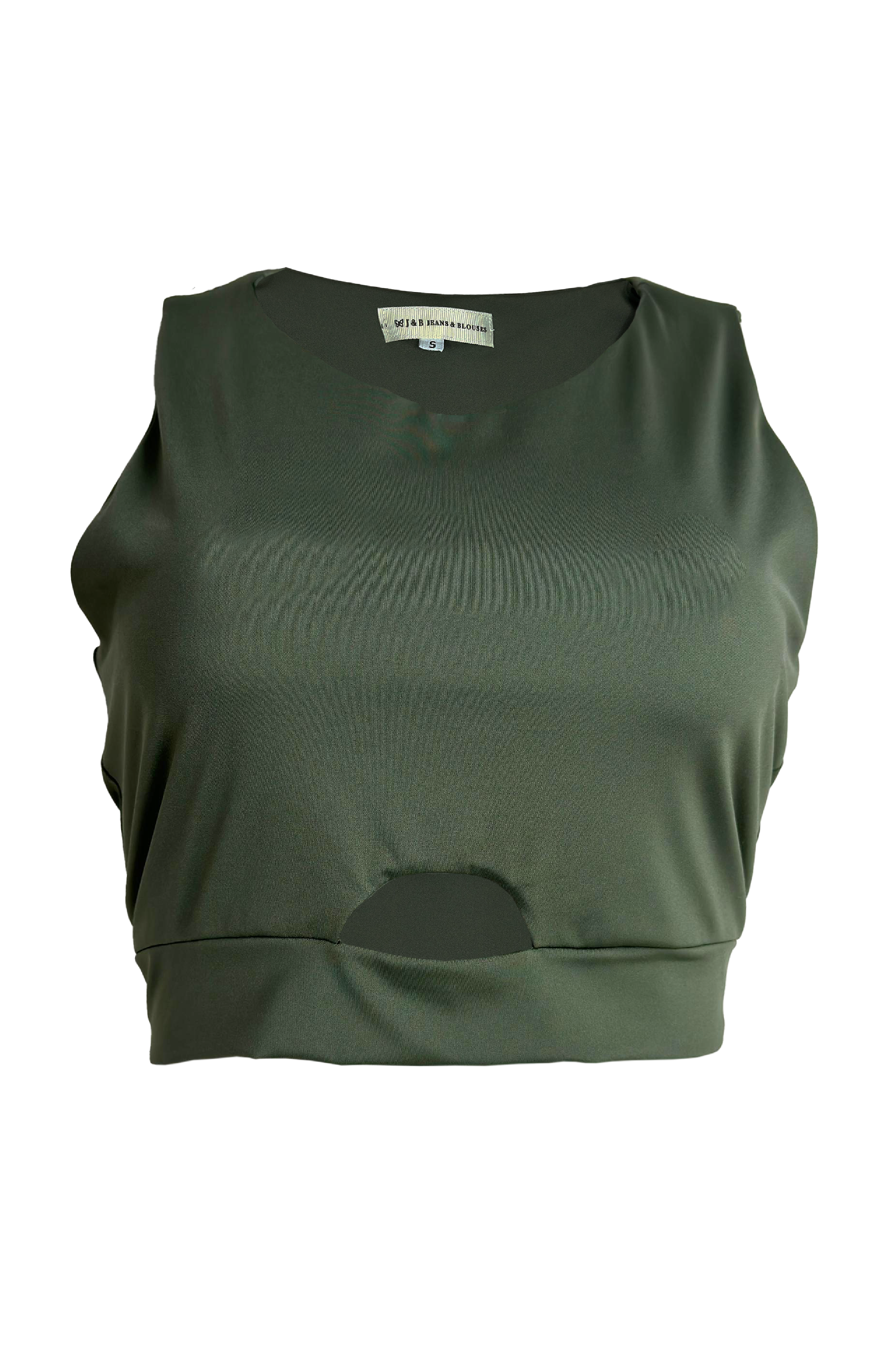 PTJ144534 blusa tipo crop top verde