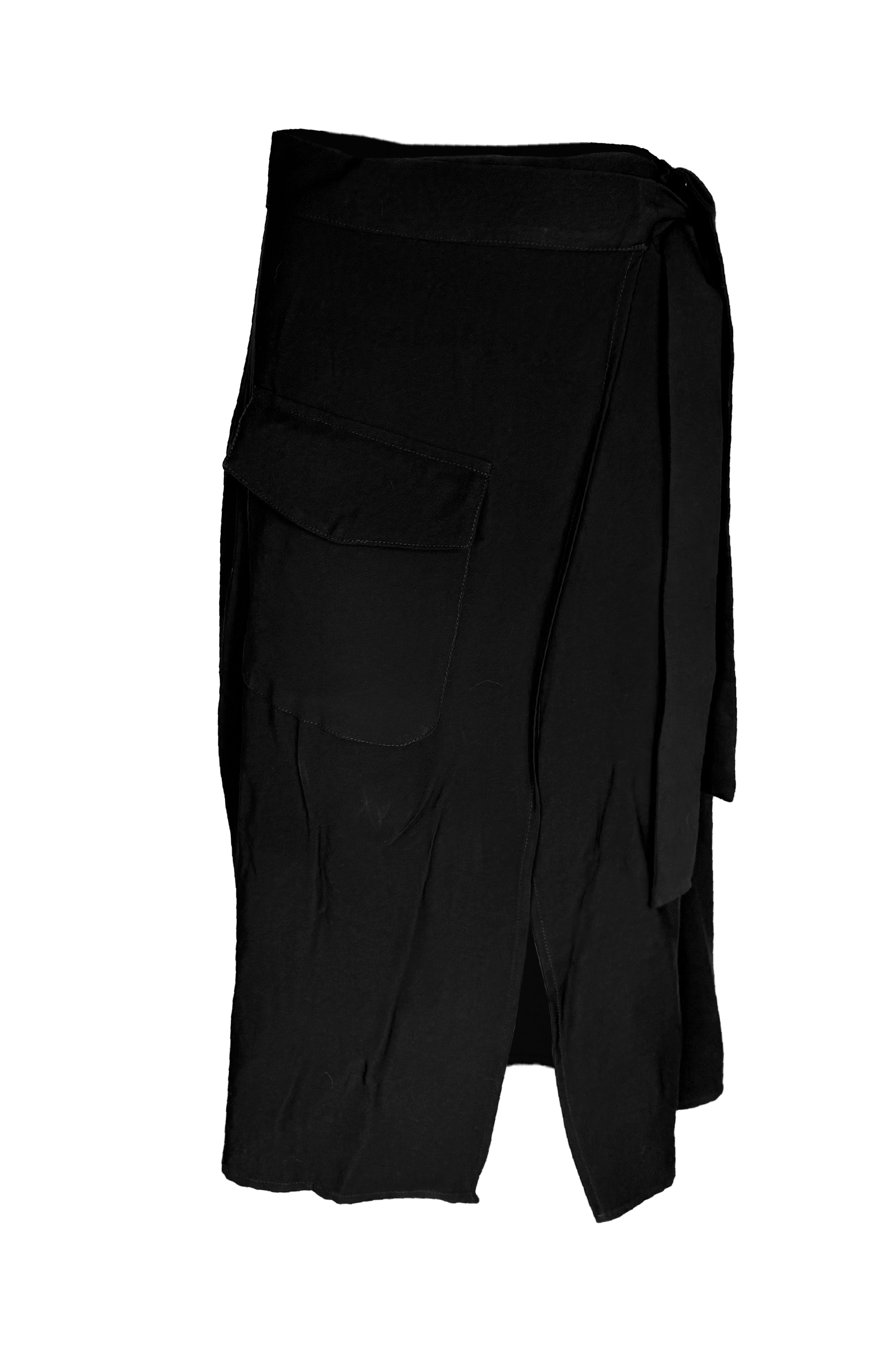 PTJ146430 falda midi negra