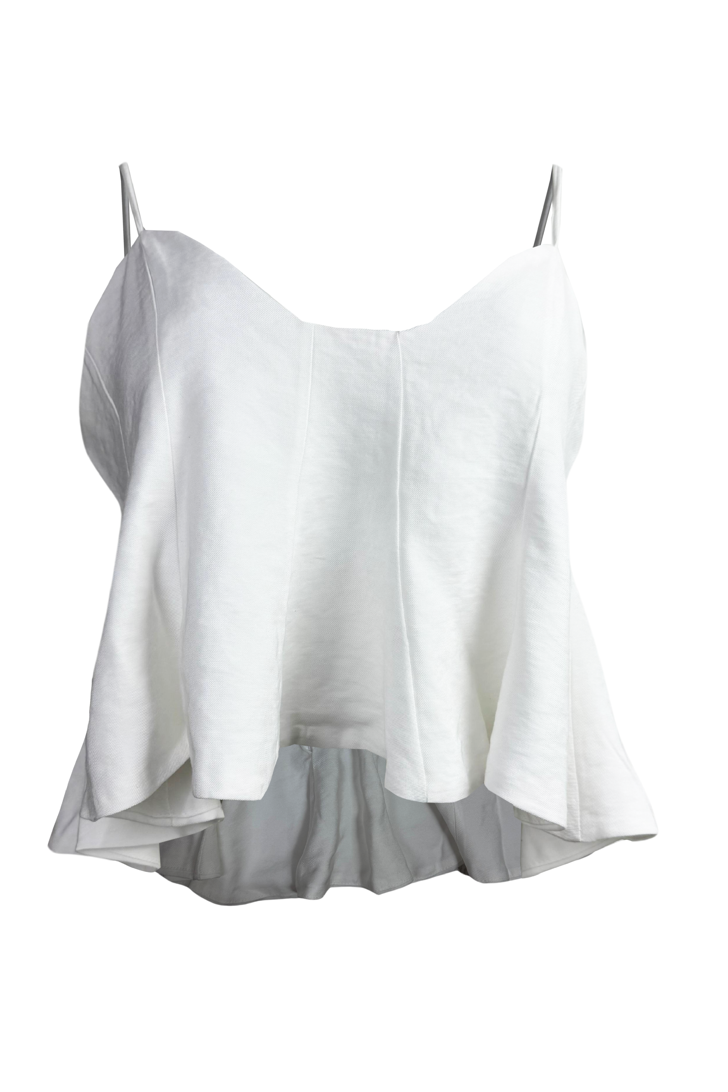 PTJ148130 Blusa de boleros y tiras blanca
