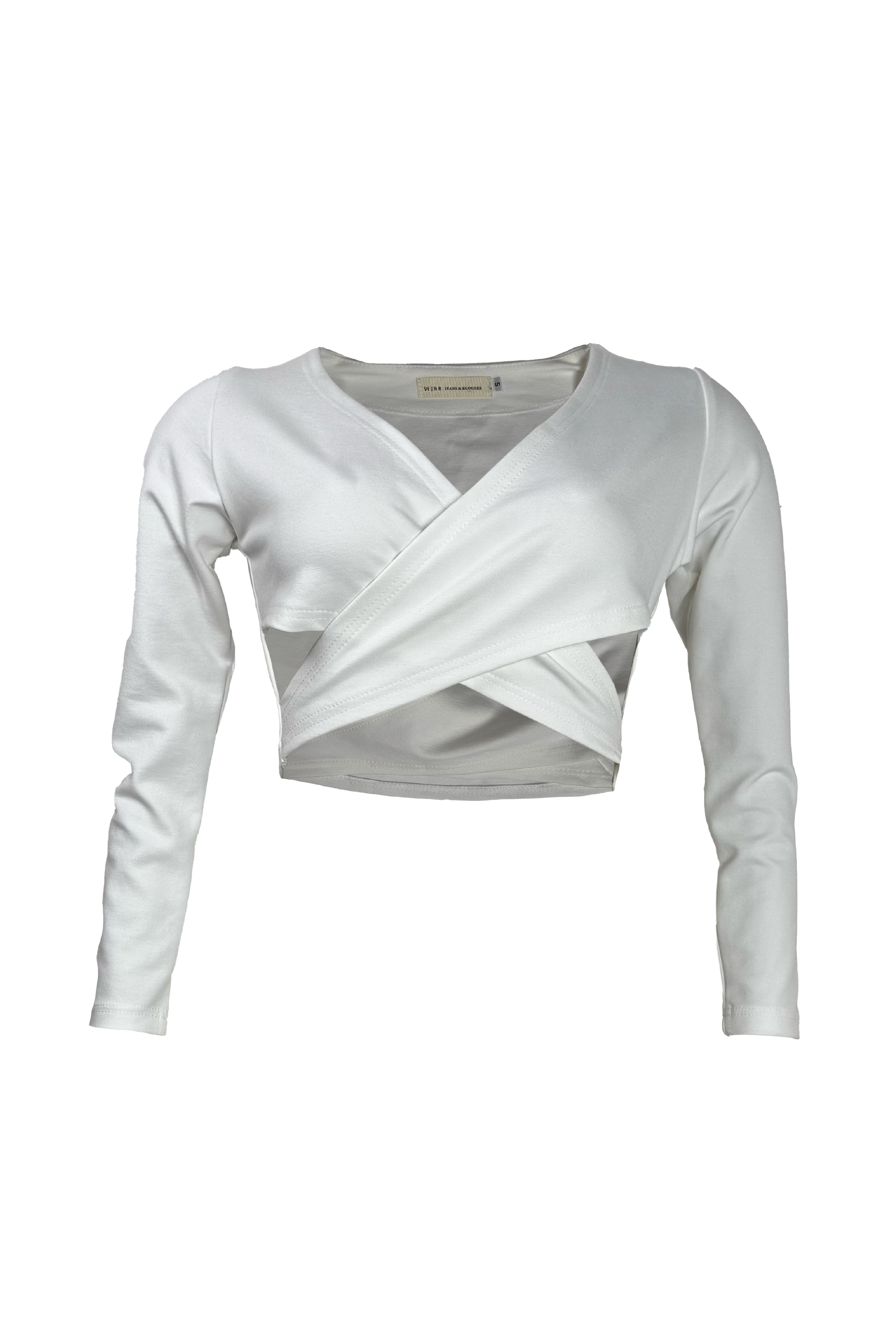 PTJ149329 blusa con cortes color blanco 