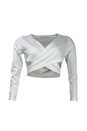 PTJ149329 blusa con cortes color blanco 