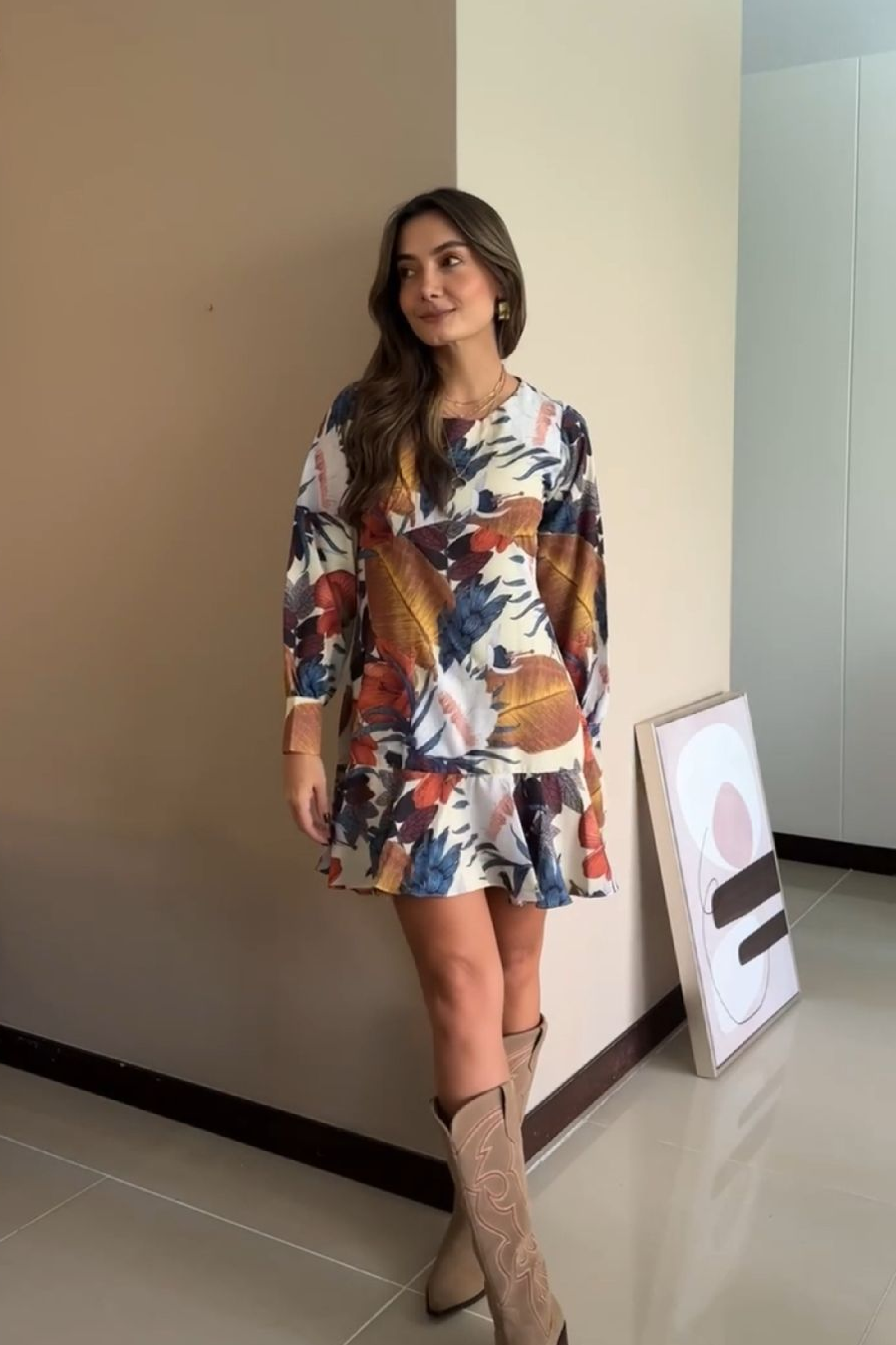 PTJ208112 vestido corto estampado 
