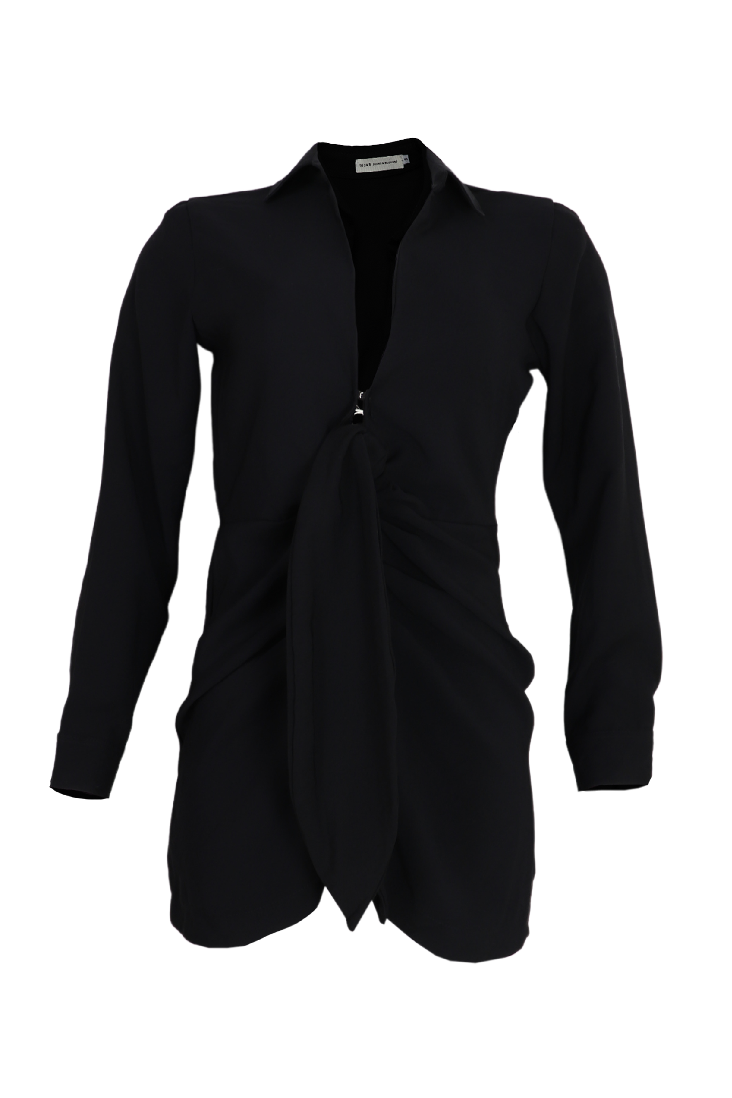 Hermoso Vestido corto con drapeado Upendo color negro