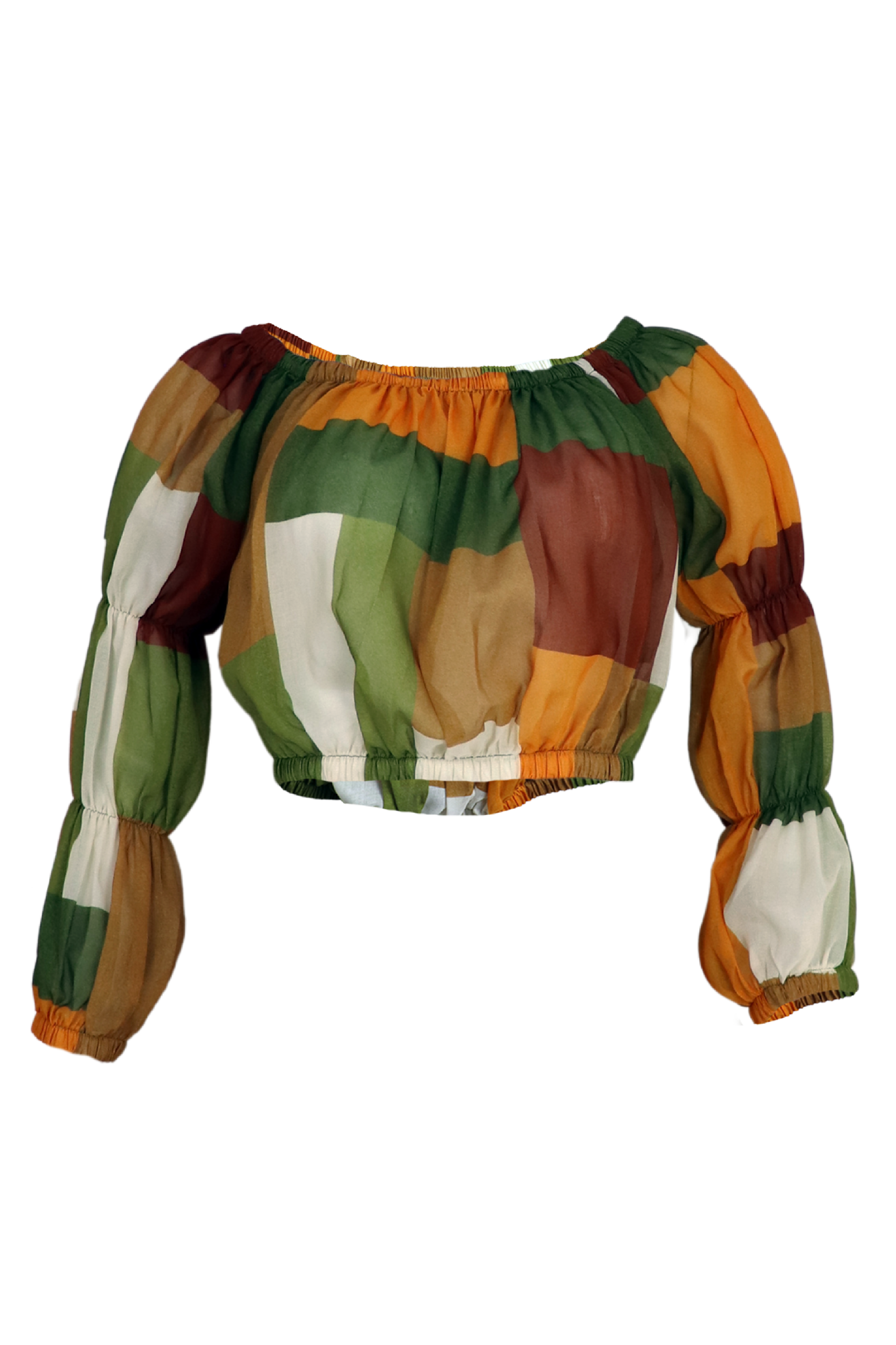 Blusa cuello bandeja Tonya Verde S Adulto