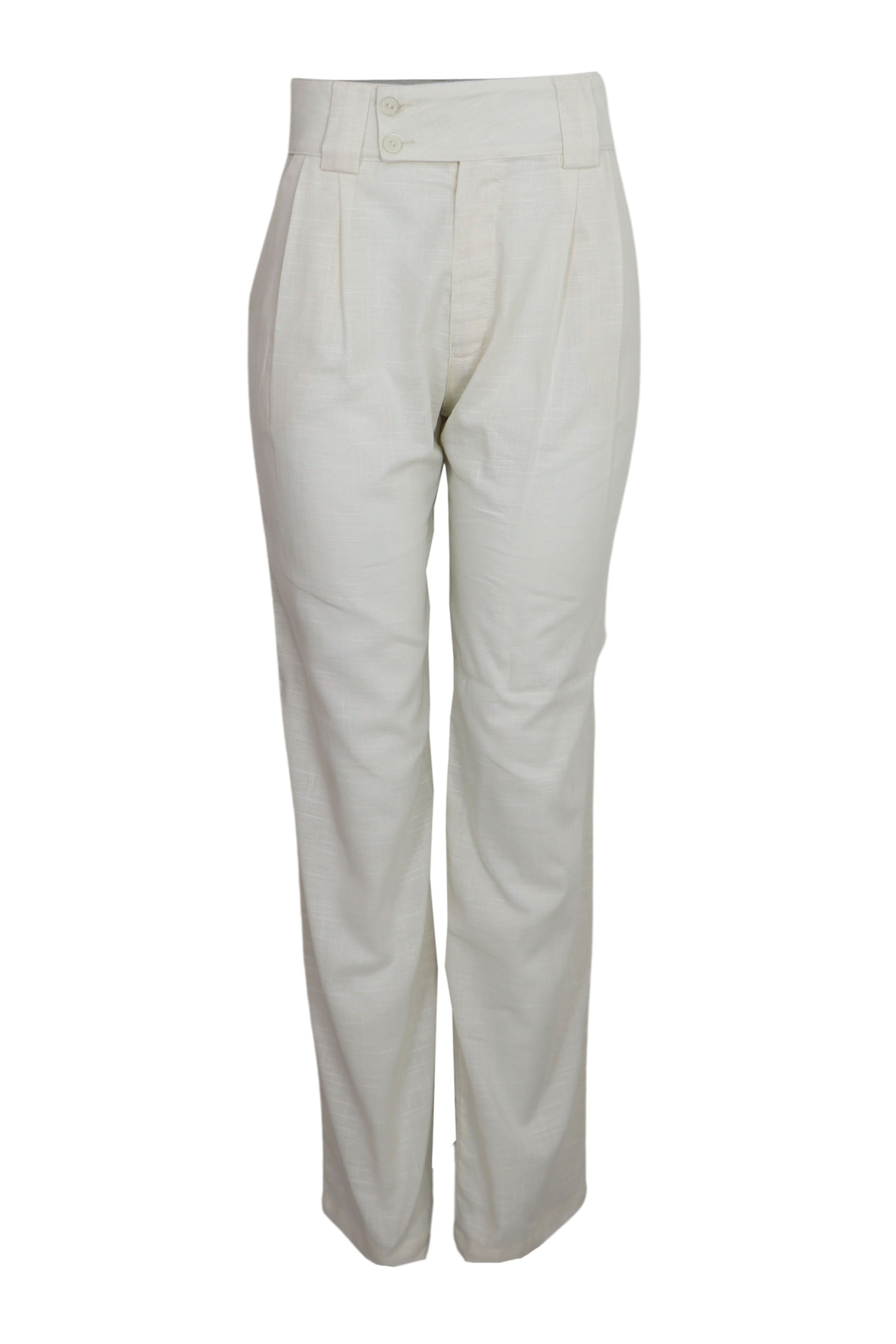 Hermoso pantalón con pretina ancha color beige