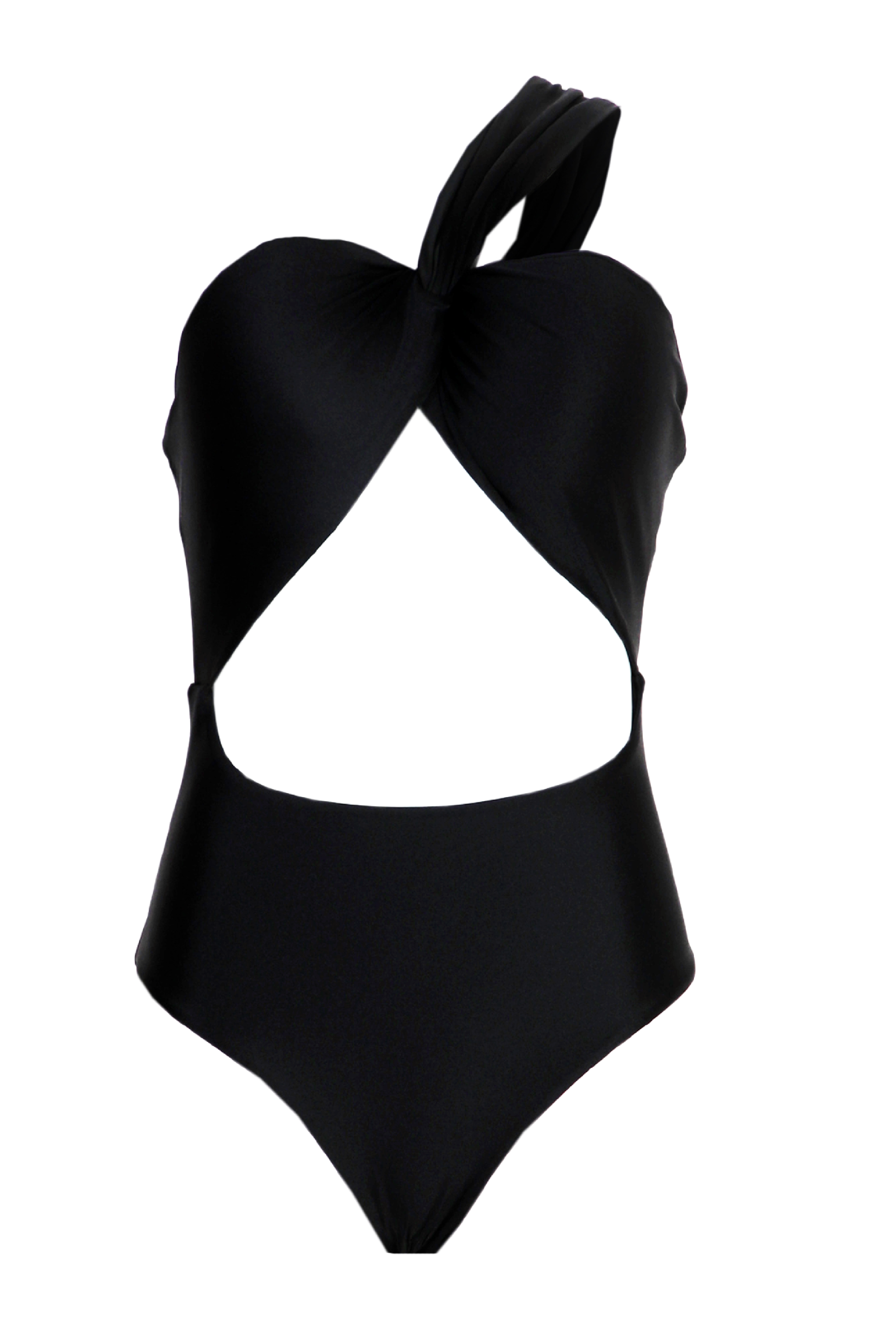 Vestido de baño de una sola pieza color negro 
