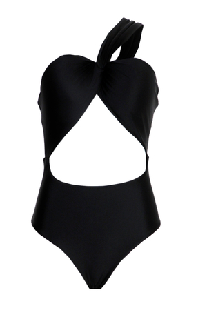 Vestido de baño de una sola pieza color negro 