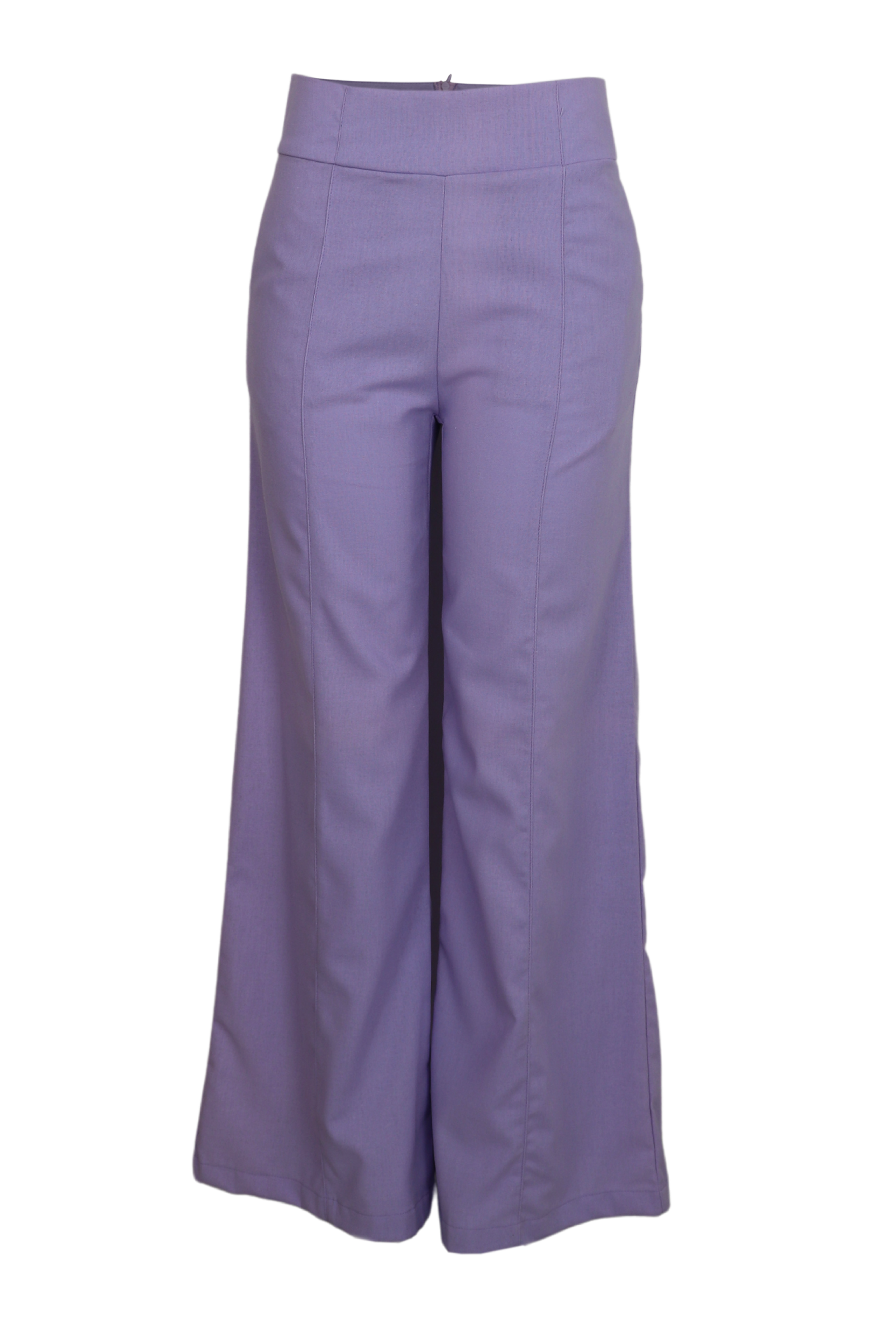 Espectacular Pantalón de lino con venas color lila
