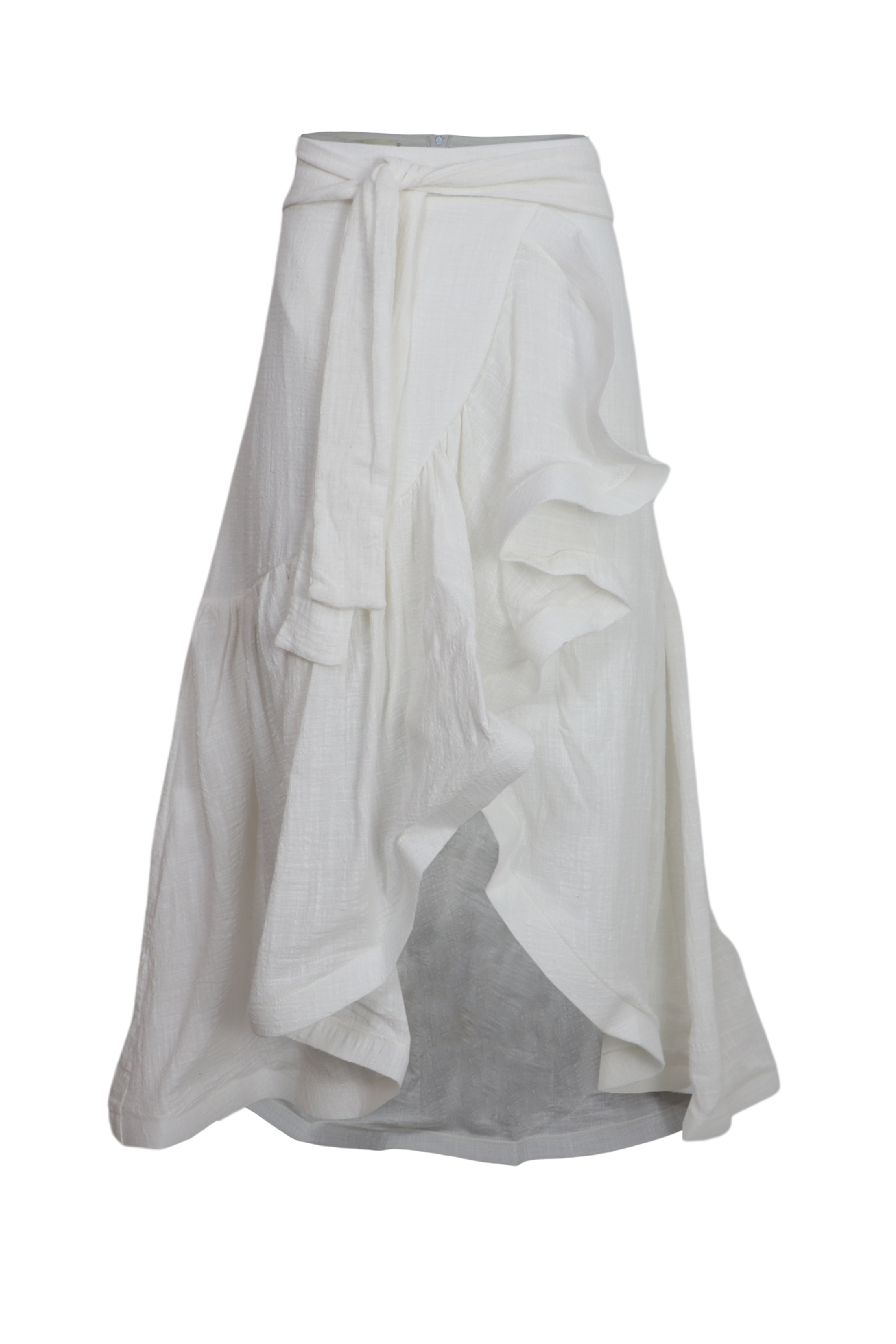 Falda con listones color blanco