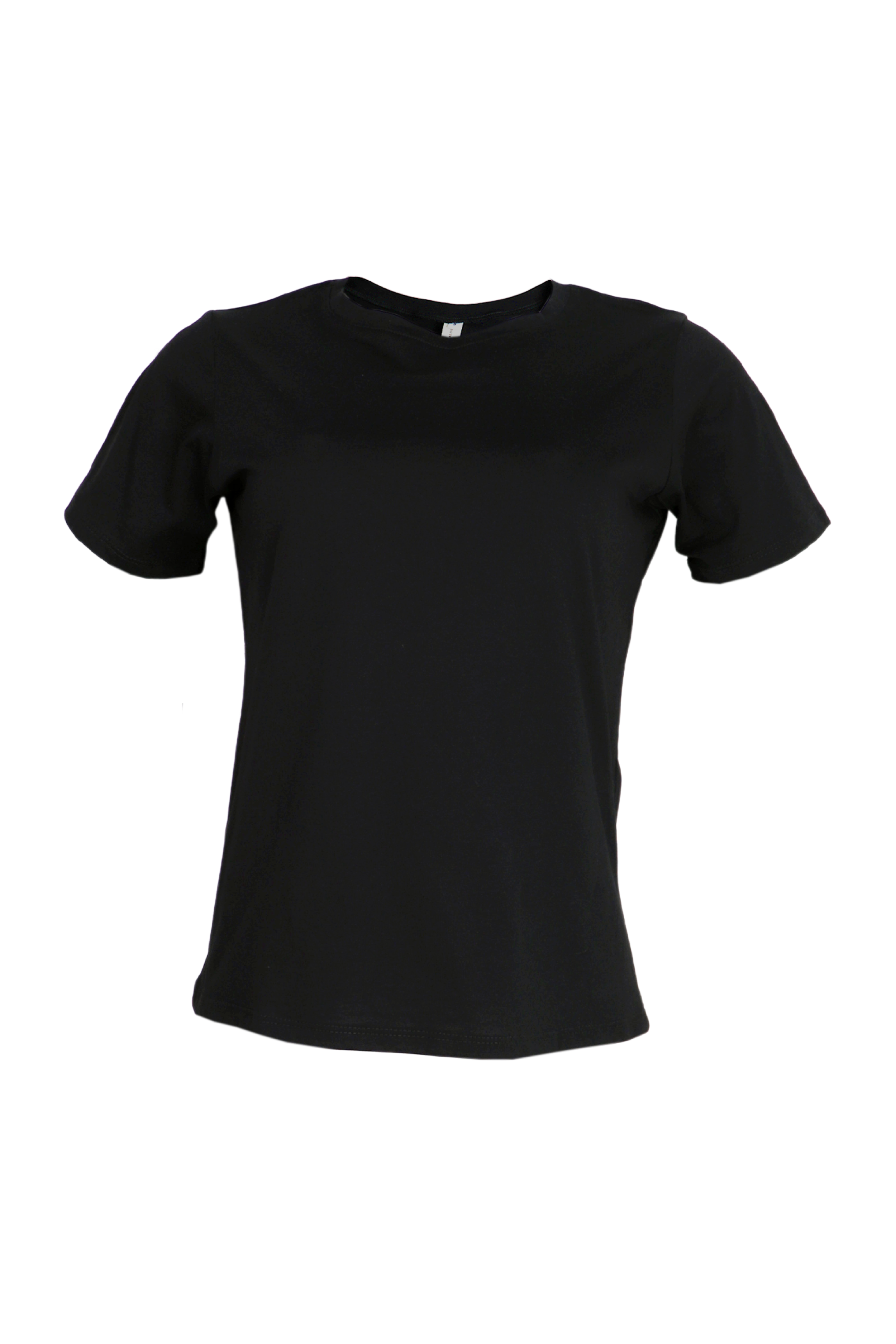 Camiseta básica cuello redondo color negro