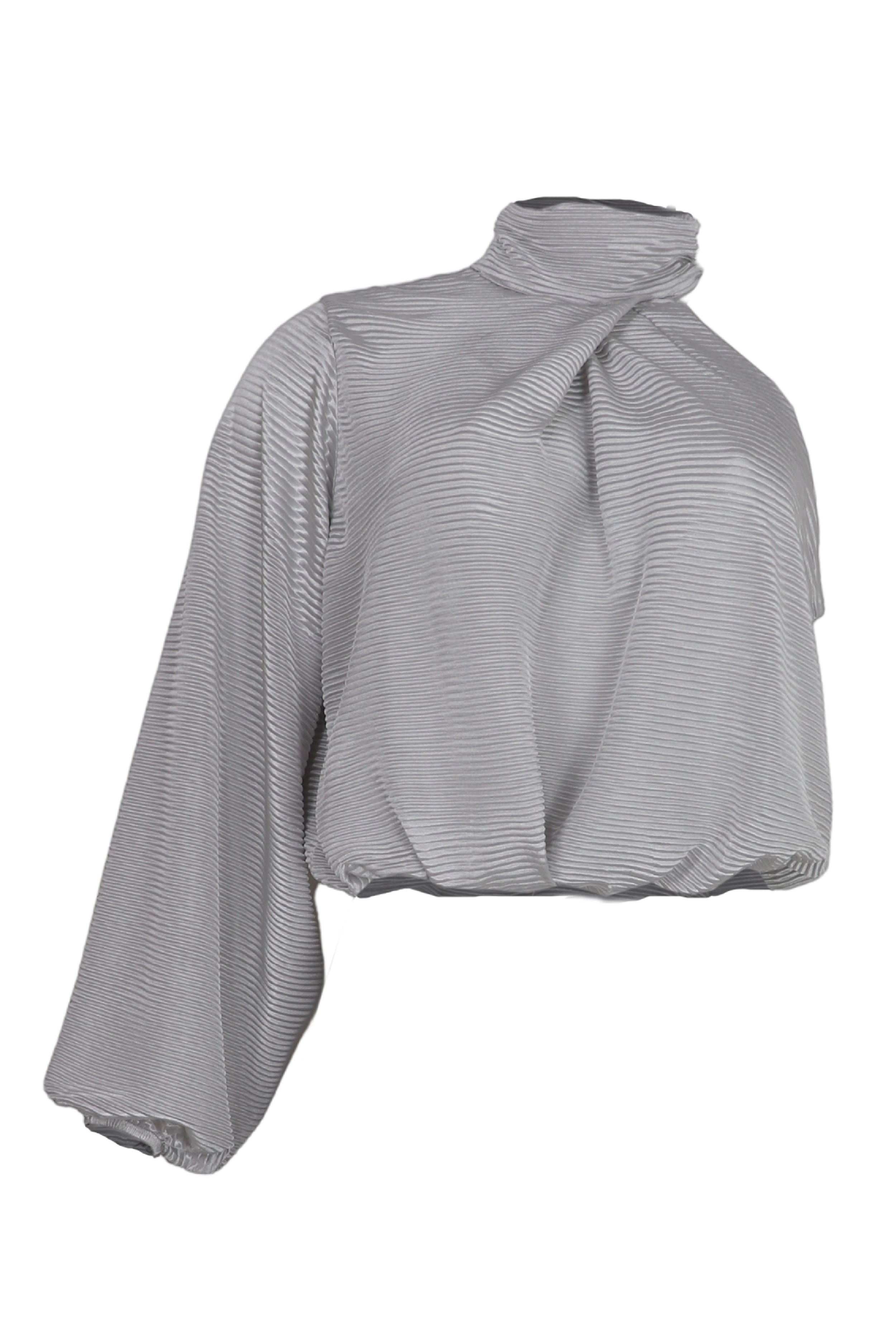Blusa asimétrica  danna color plateado