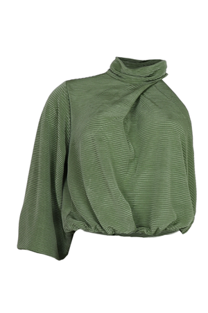Blusa asimétrica  danna color manzana verde