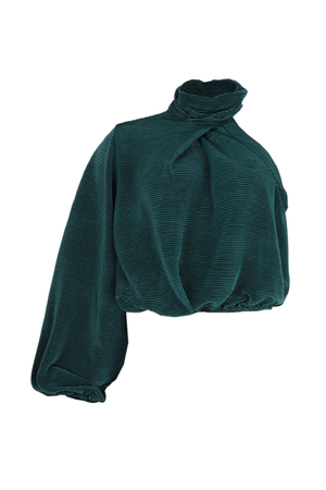 Blusa asimétrica danna color verde