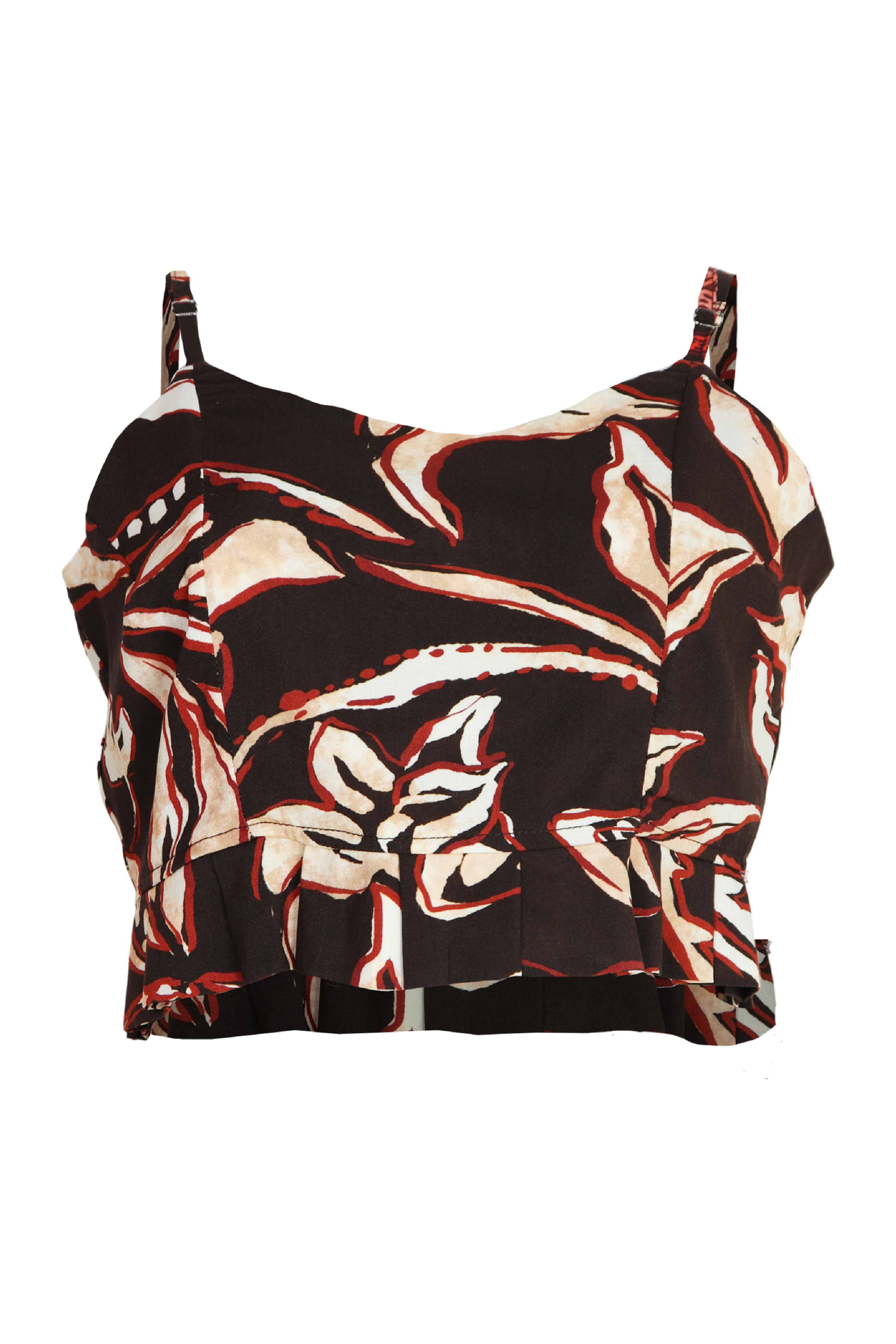 Blusa de tiras con estampado 