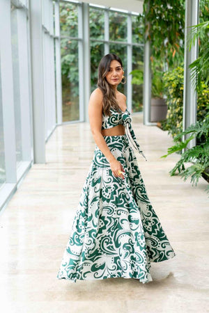 hermoso crop top color verde jade