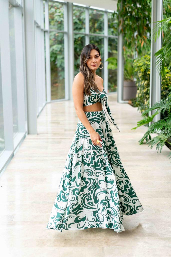 hermoso crop top color verde jade