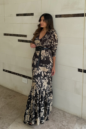 PTJ2489290 vestido largo estampado