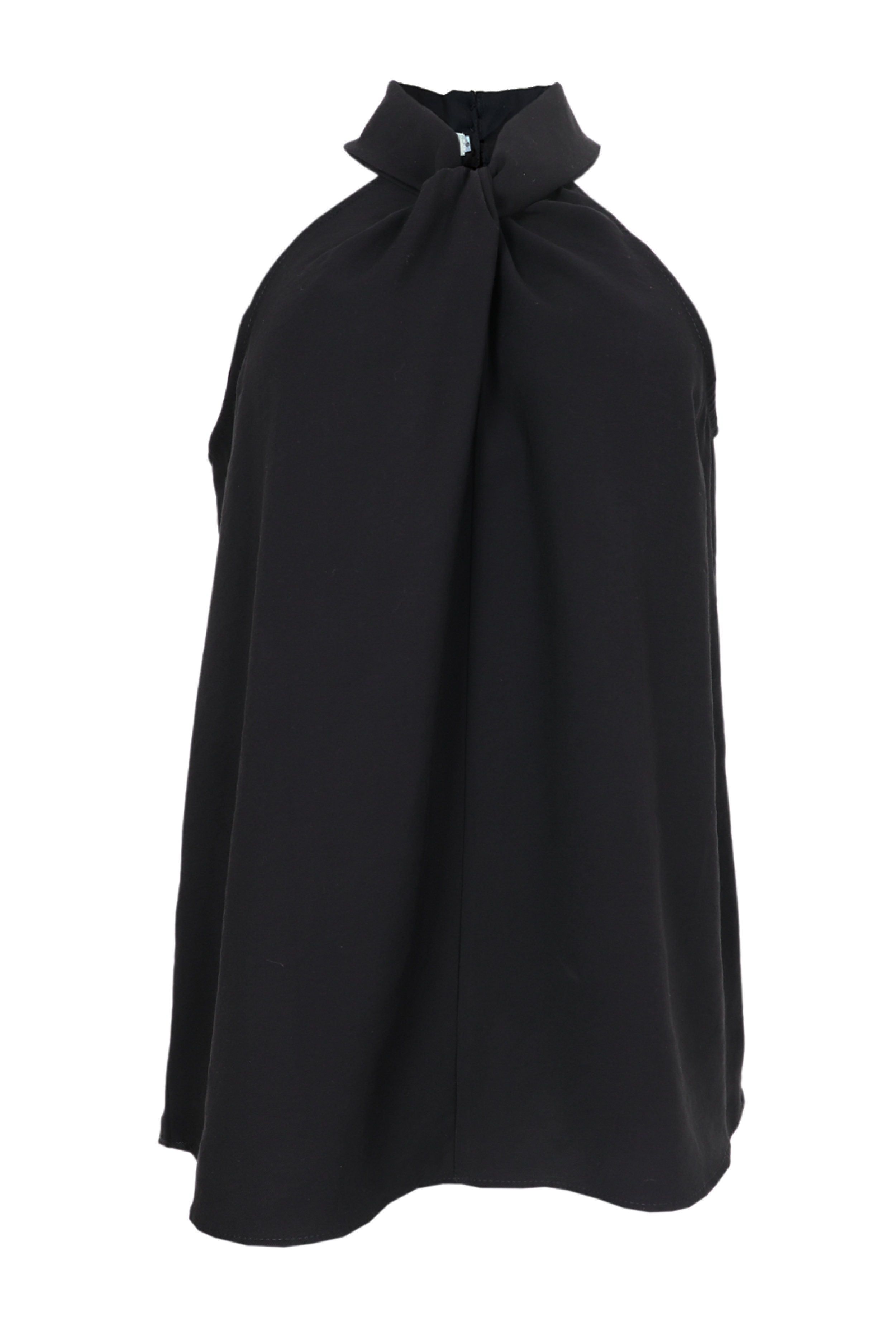 Hermosa blusa cuello halter, sin mangas