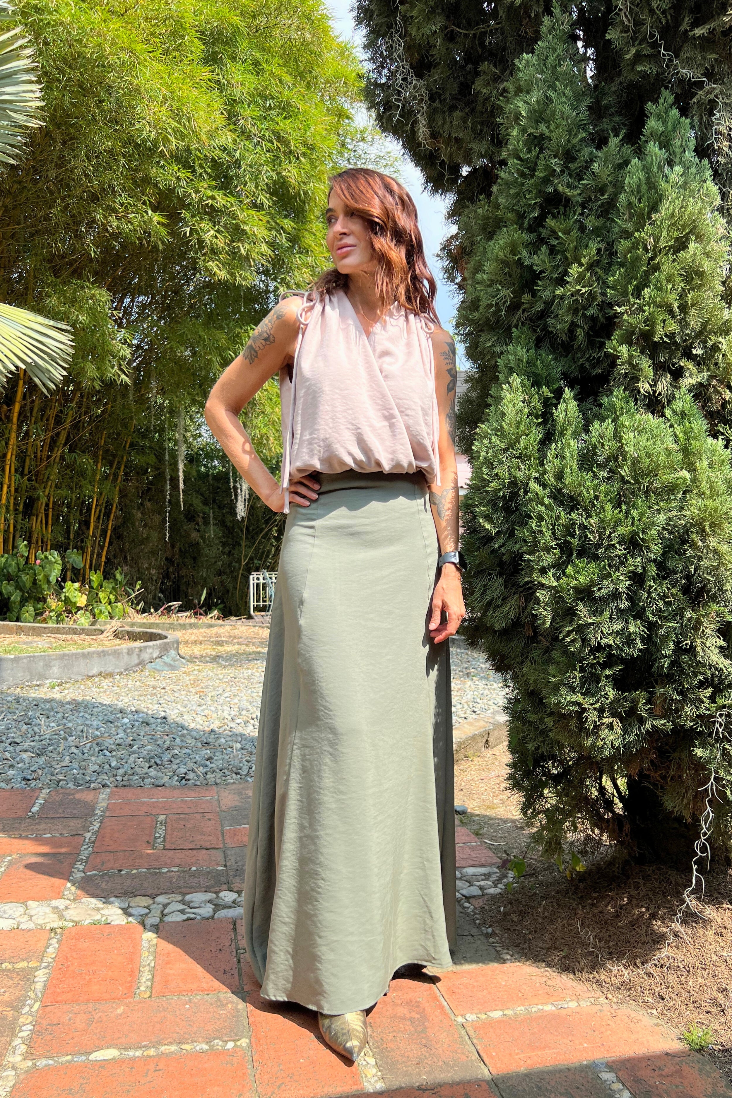 Falda con venas Maka