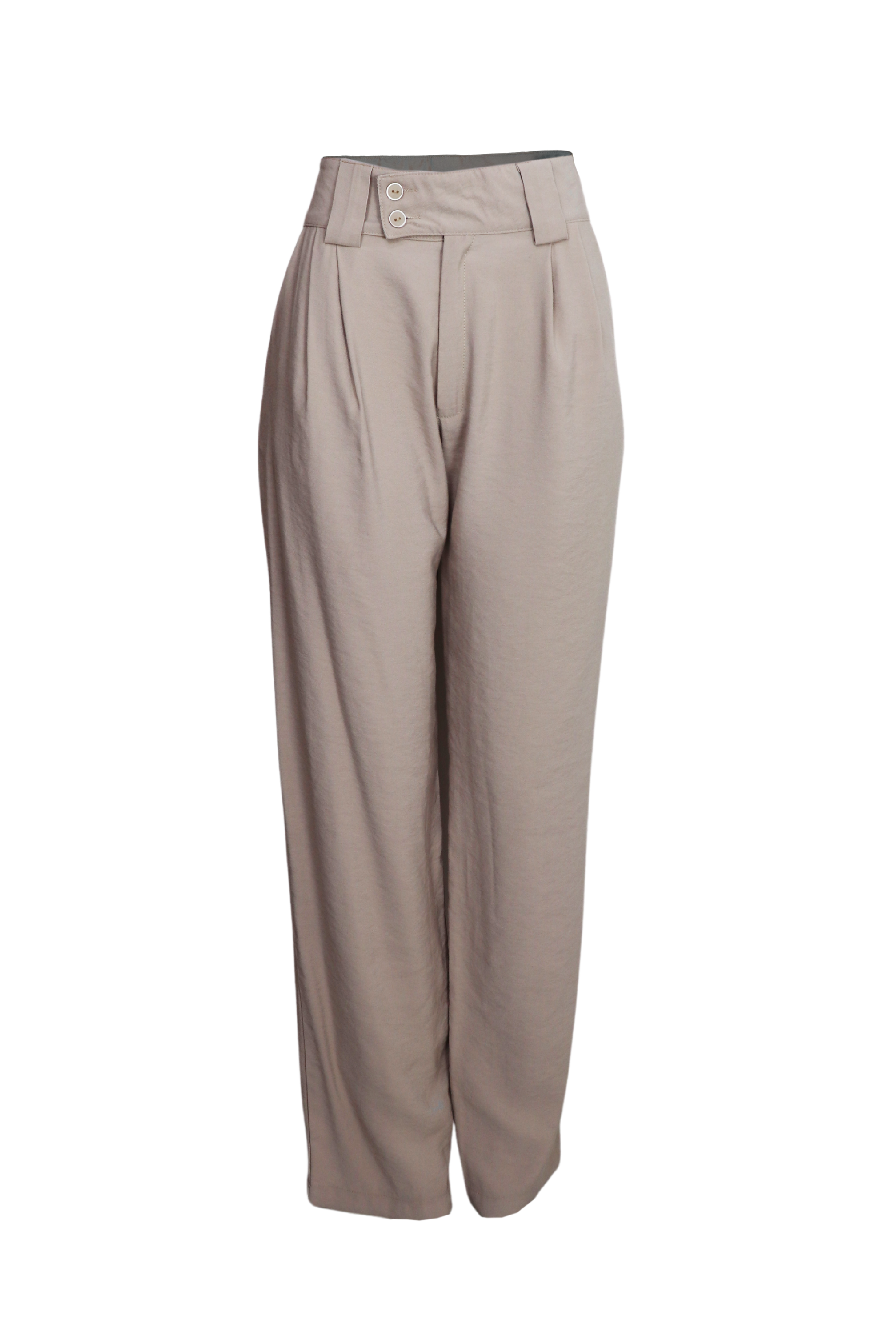 Hermoso pantalón con pretina ancha color arena