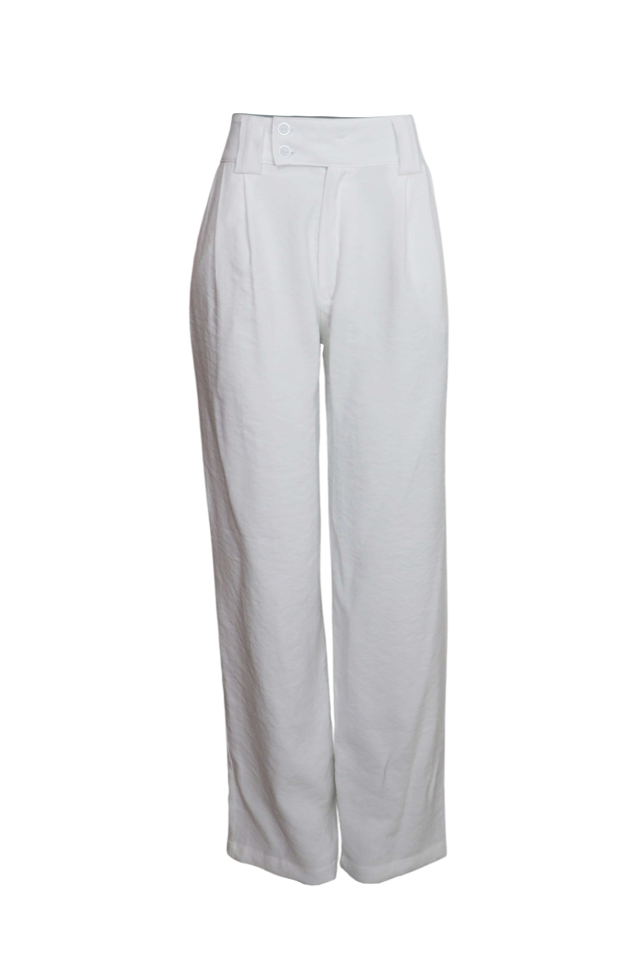 Hermoso pantalón con pretina ancha color blanco