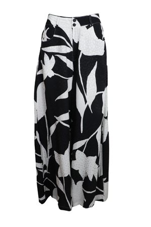 Encantador pantalón palazzo color negro