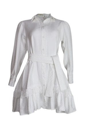 PTJ255830 vestido con encajes blanco