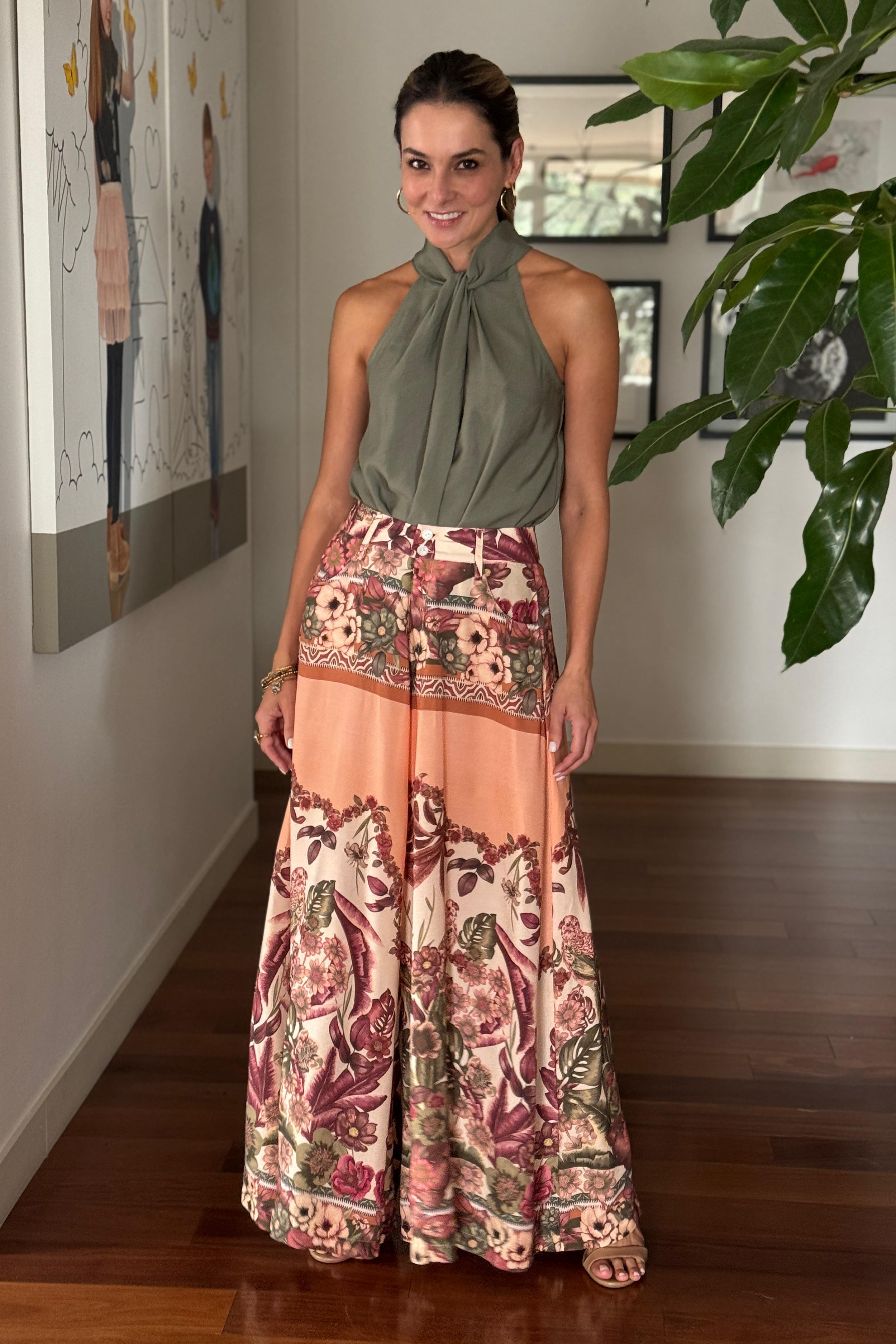 PTJ2586290 pantalón palazzo estampado