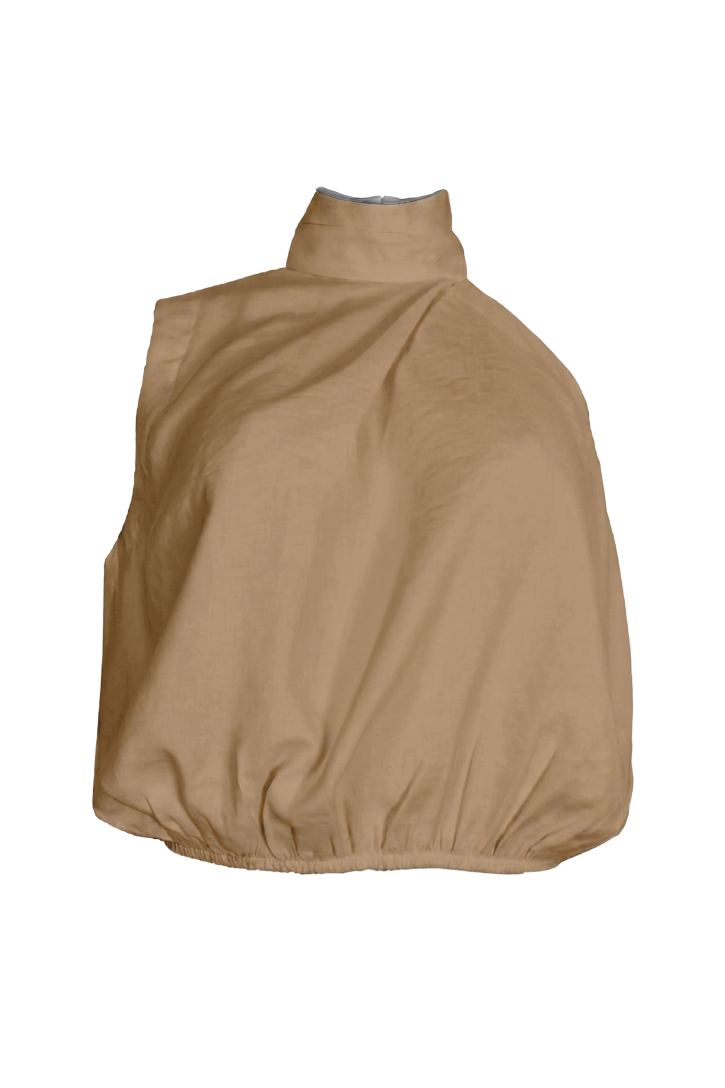 PTJ260930 blusa sin mangas color arena