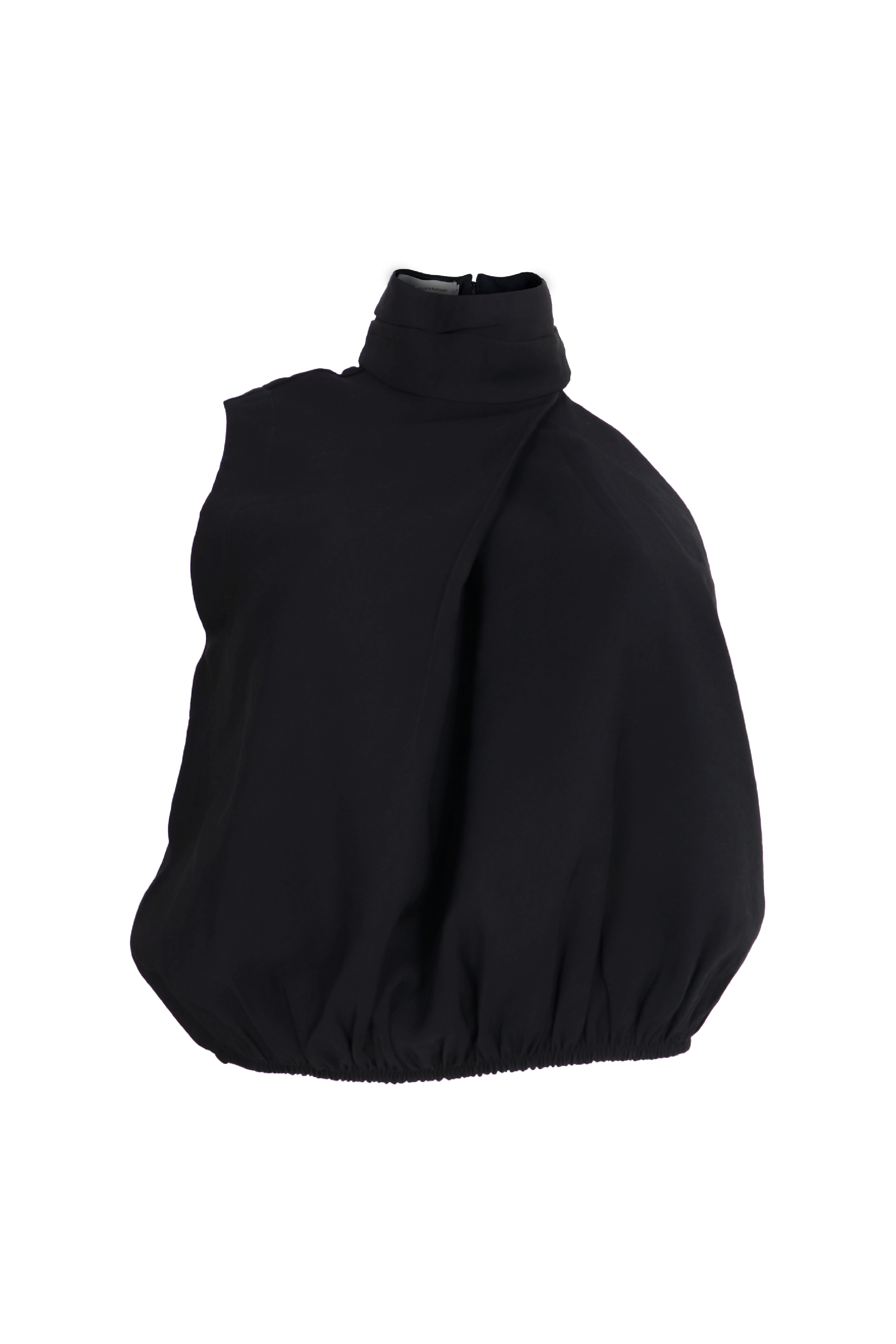 PTJ260930 blusa asimétrica negra