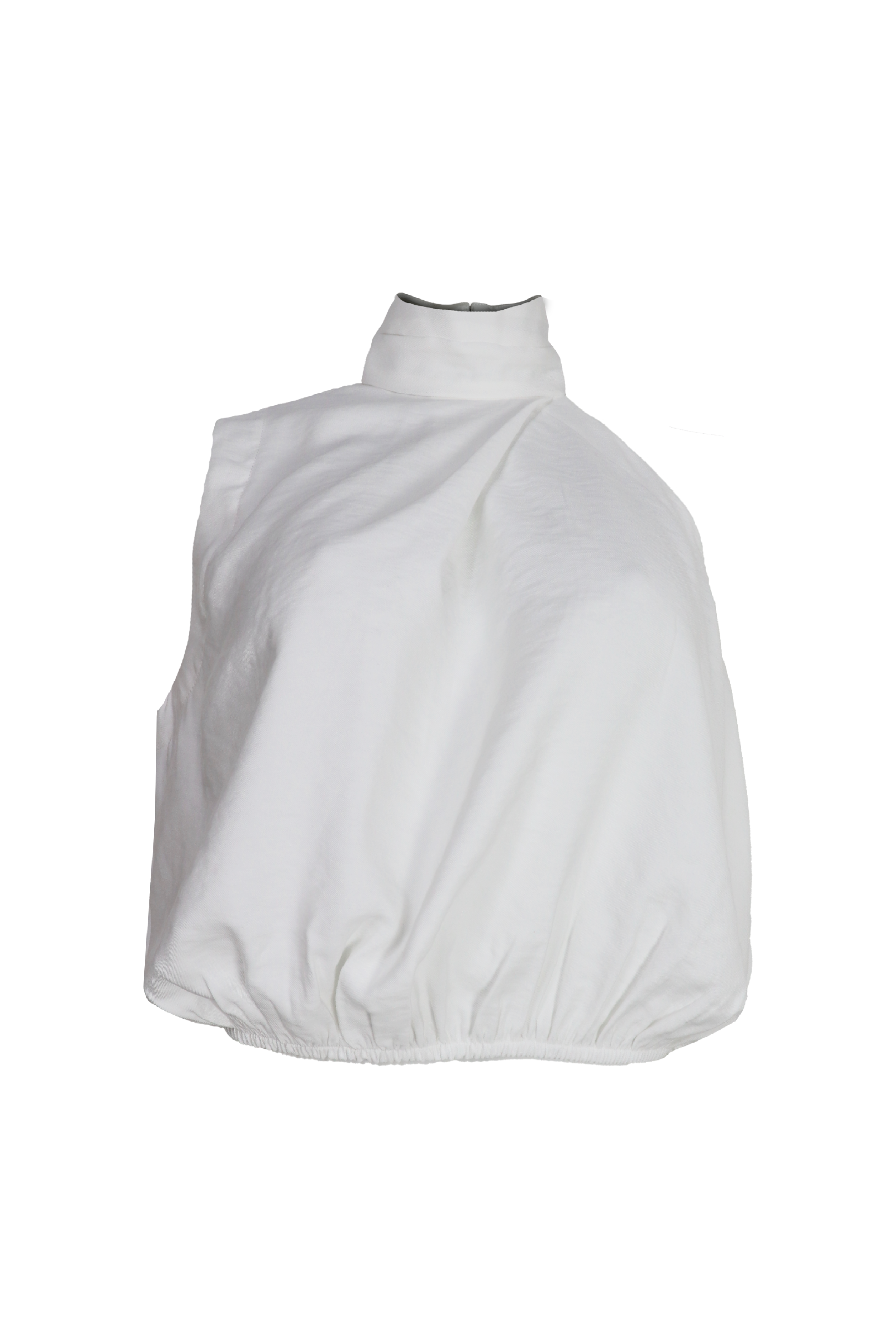 PTJ260930 blusa blanca asimétrica