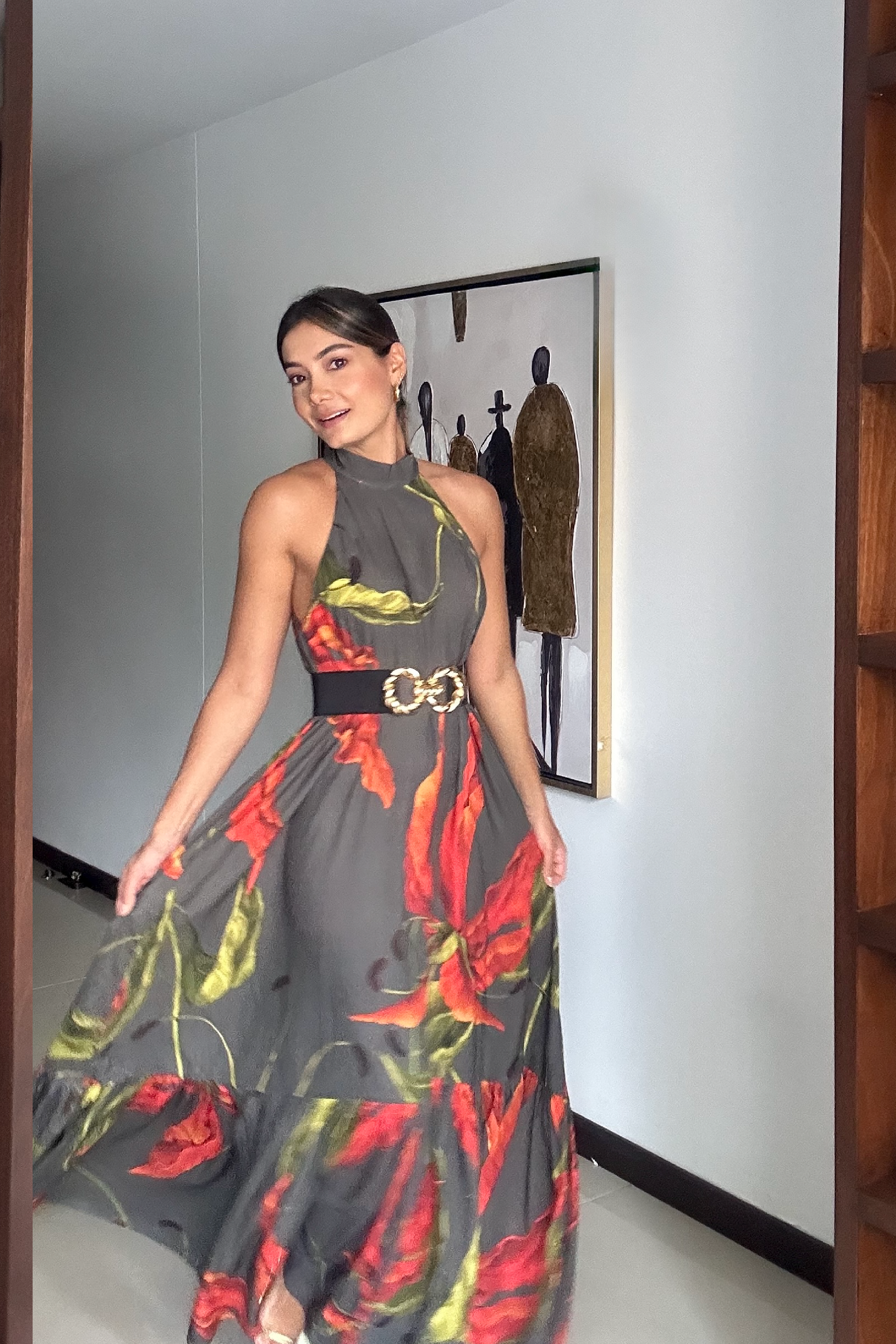 Vestido cuello halter Camille