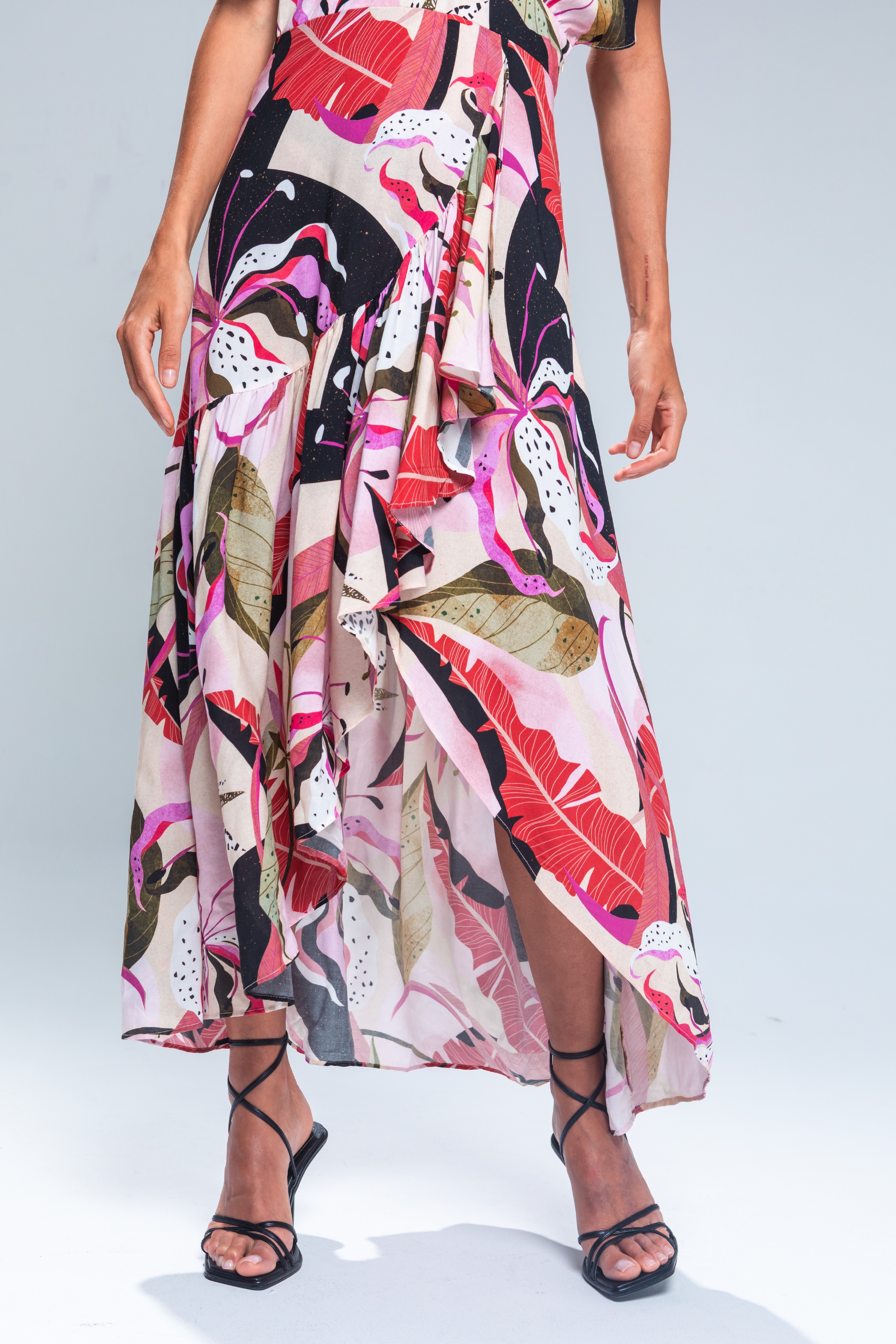 PTJ26372900 vestido midi estampado