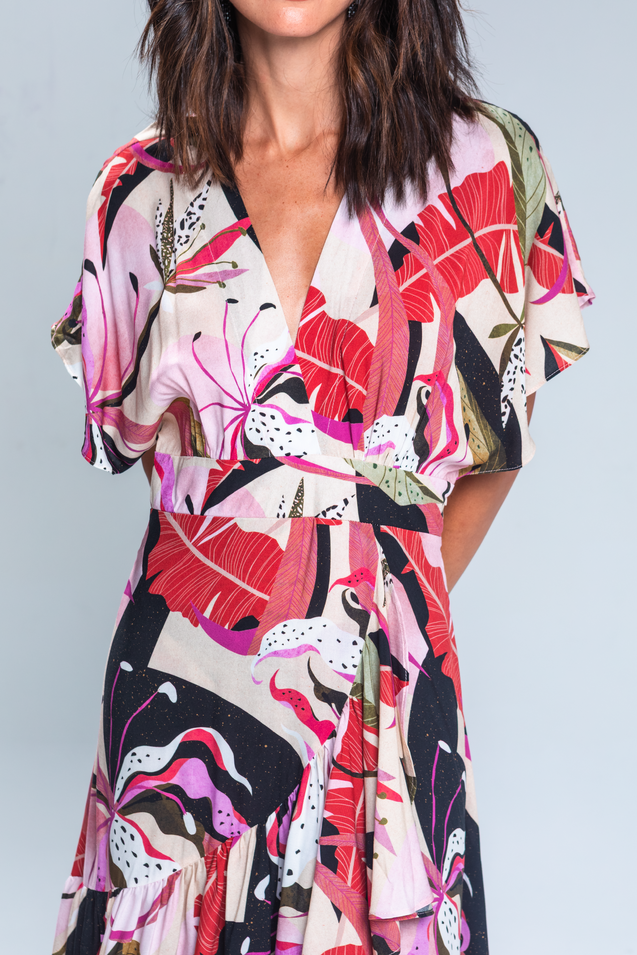 PTJ26372900 vestido midi estampado