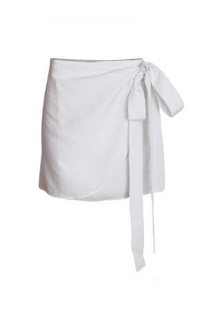 PTJ265430 falda corta blanca