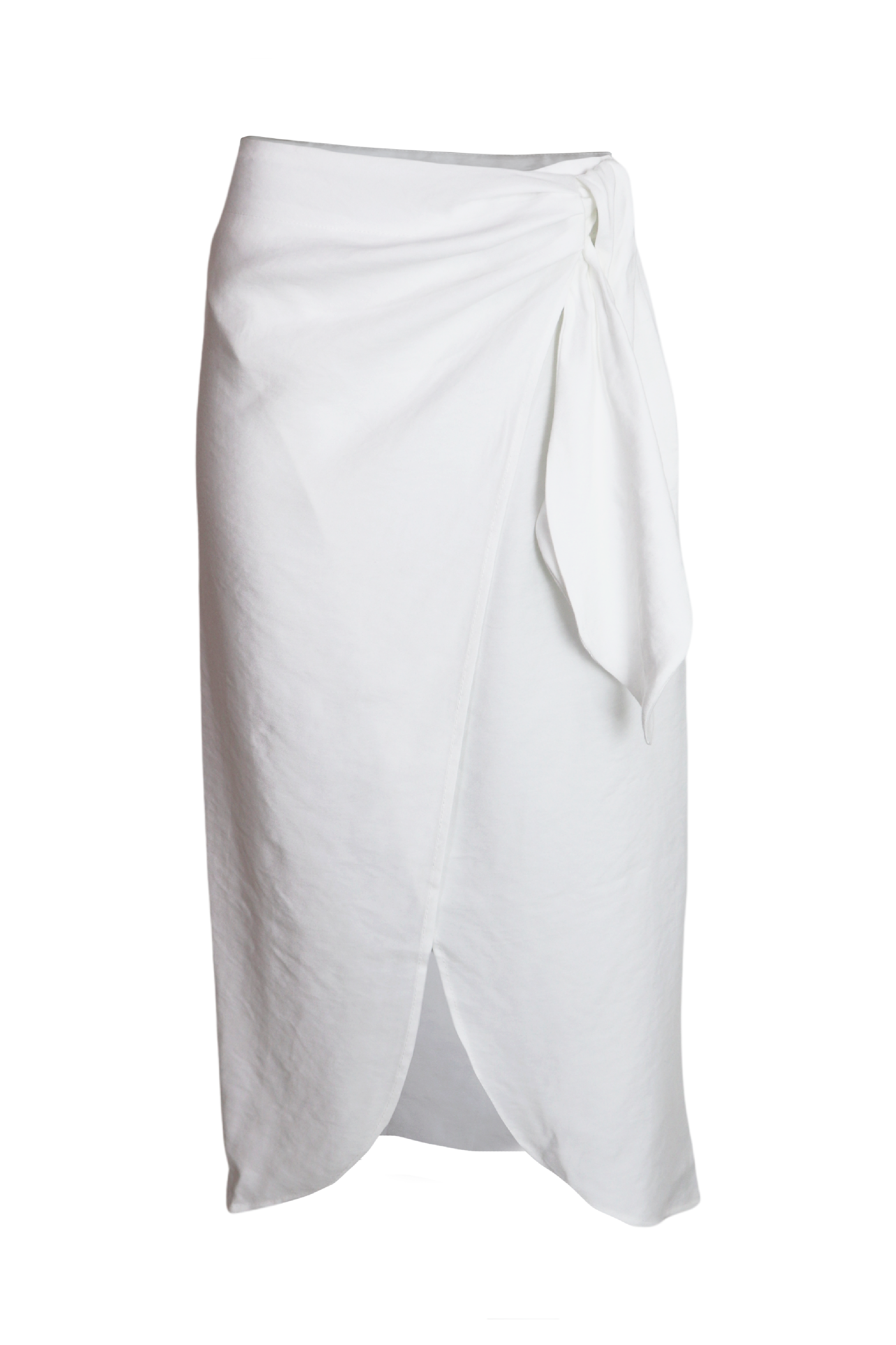 PTJ265530 falda blanca asimétrica
